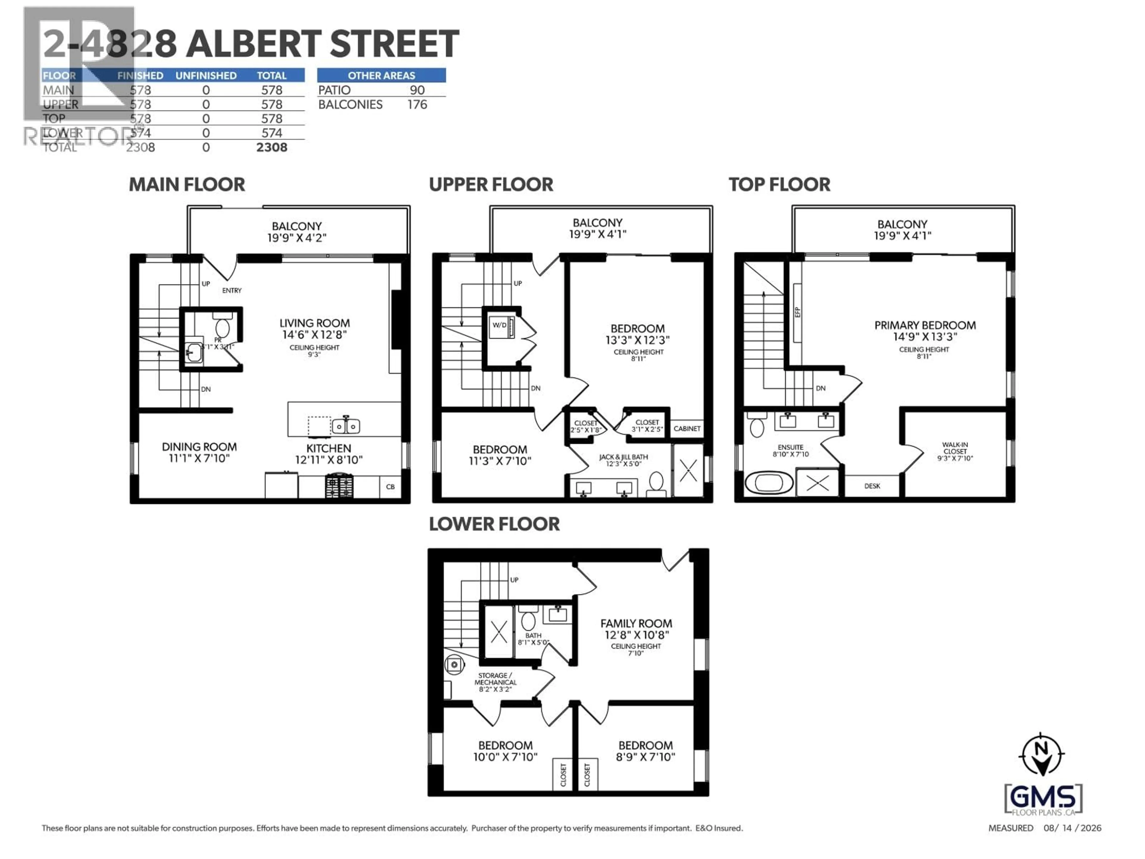 Floor plan for 2 - 4828 ALBERT STREET, Burnaby British Columbia V5C2H3