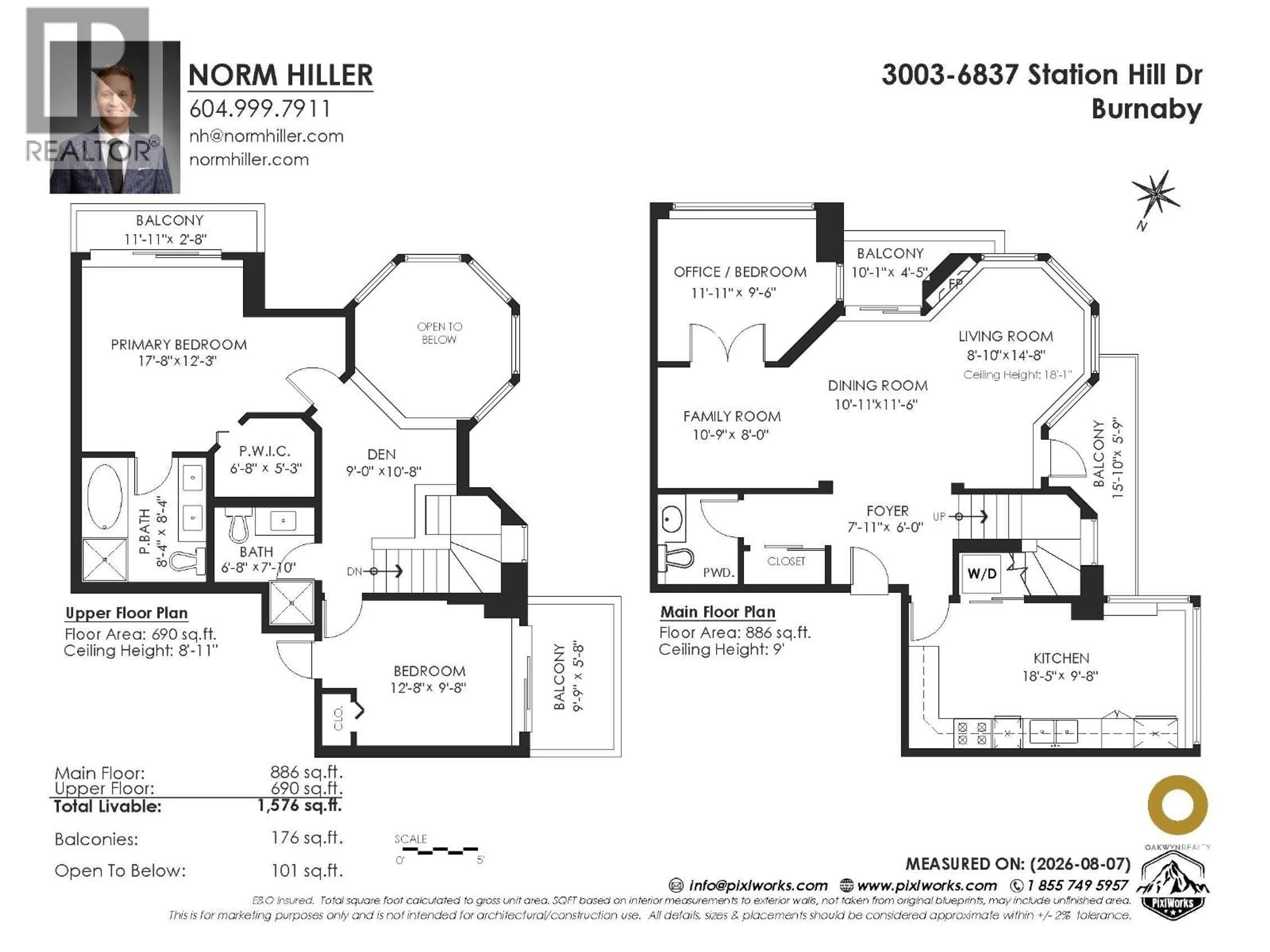 Floor plan for 3003 - 6837 STATION HILL DRIVE, Burnaby British Columbia V3N5B7