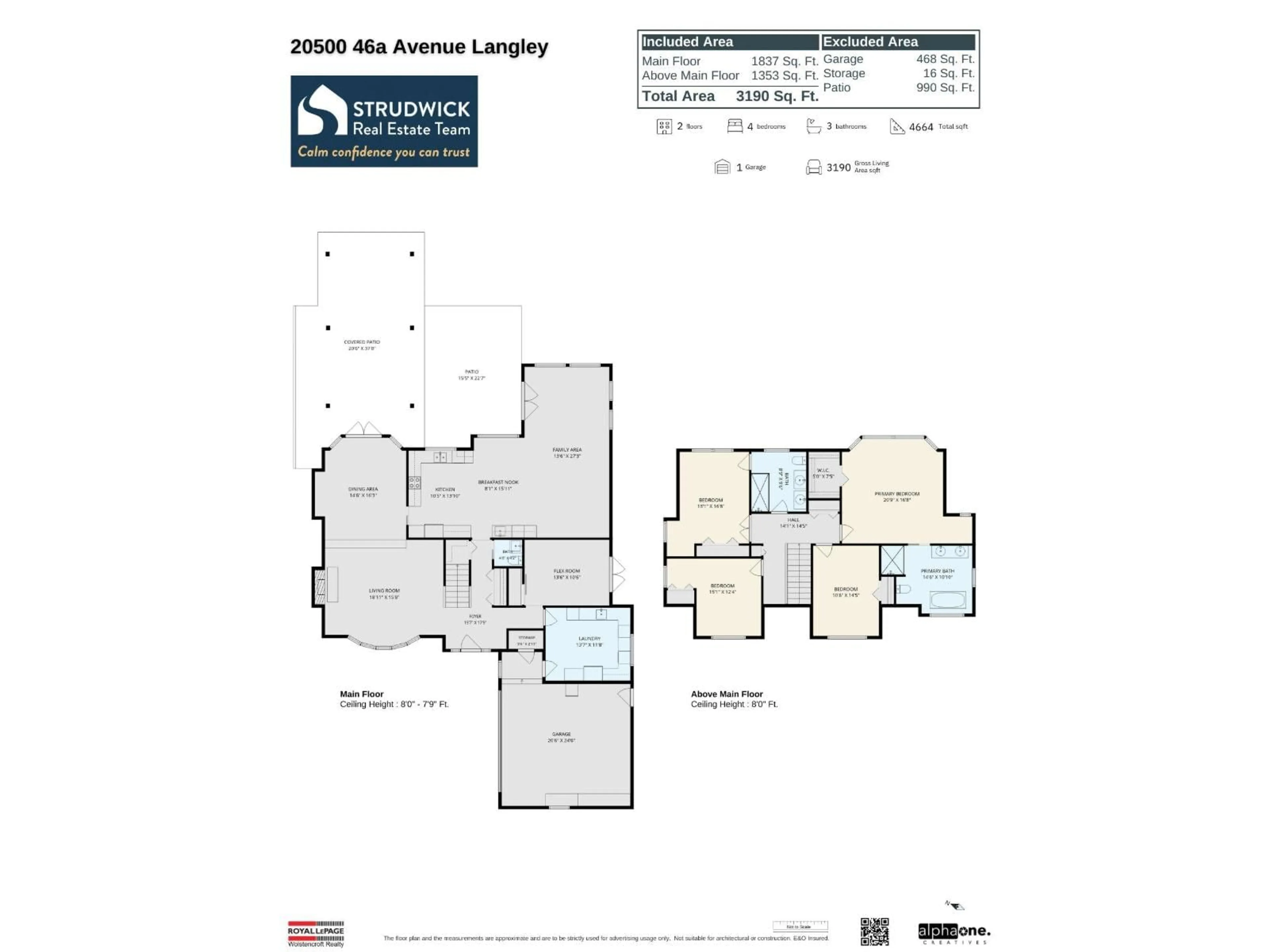Floor plan for 20500 46A AVENUE, Langley British Columbia V3A3J8