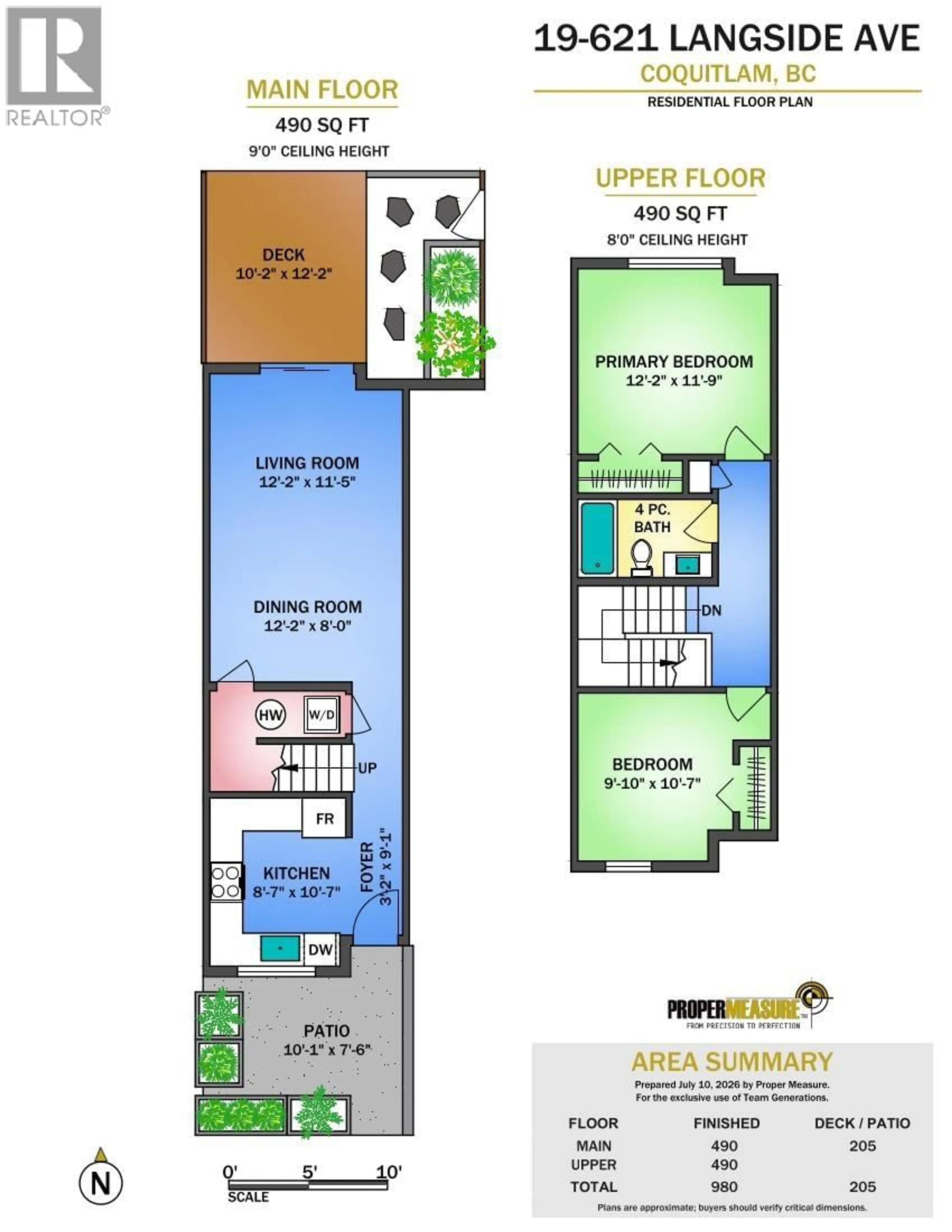 Floor plan for 19 - 621 LANGSIDE AVENUE, Coquitlam British Columbia V3J0A8