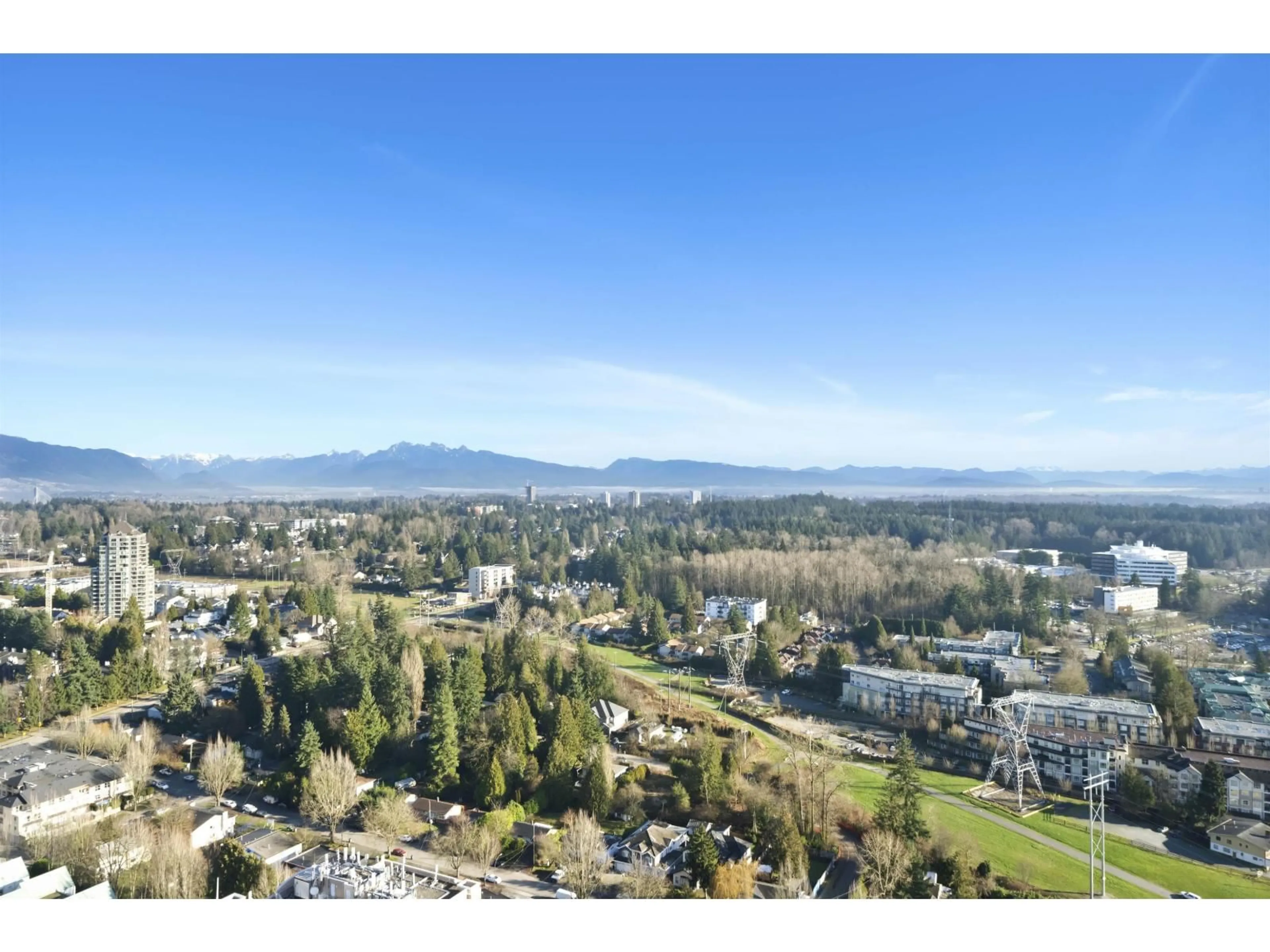 A pic from outside/outdoor area/front of a property/back of a property/a pic from drone, mountain view for 3606 - 13745 GEORGE JUNCTION, Surrey British Columbia V3T4Y3