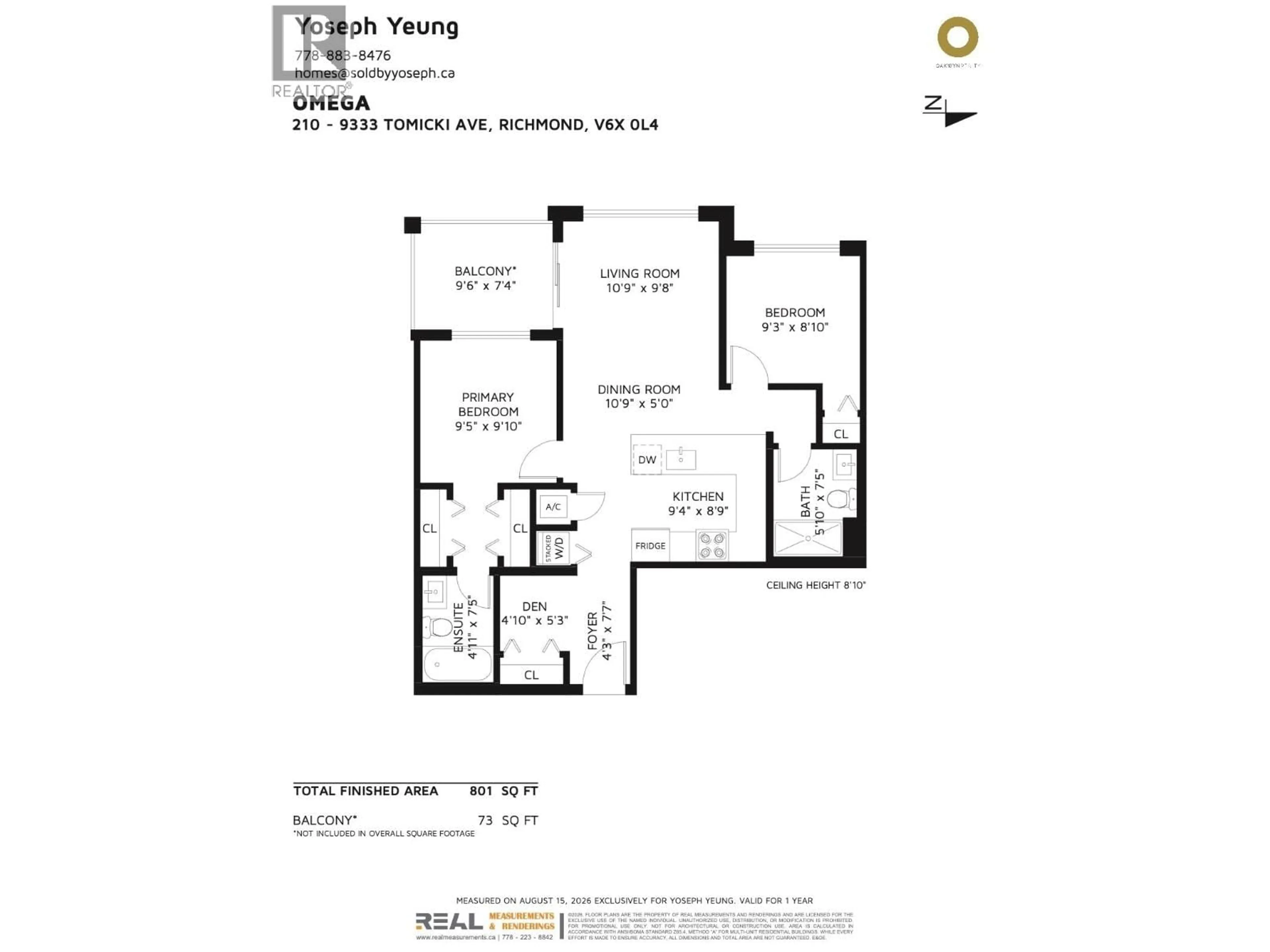 Floor plan for 210 - 9333 TOMICKI AVENUE, Richmond British Columbia V6X0L4