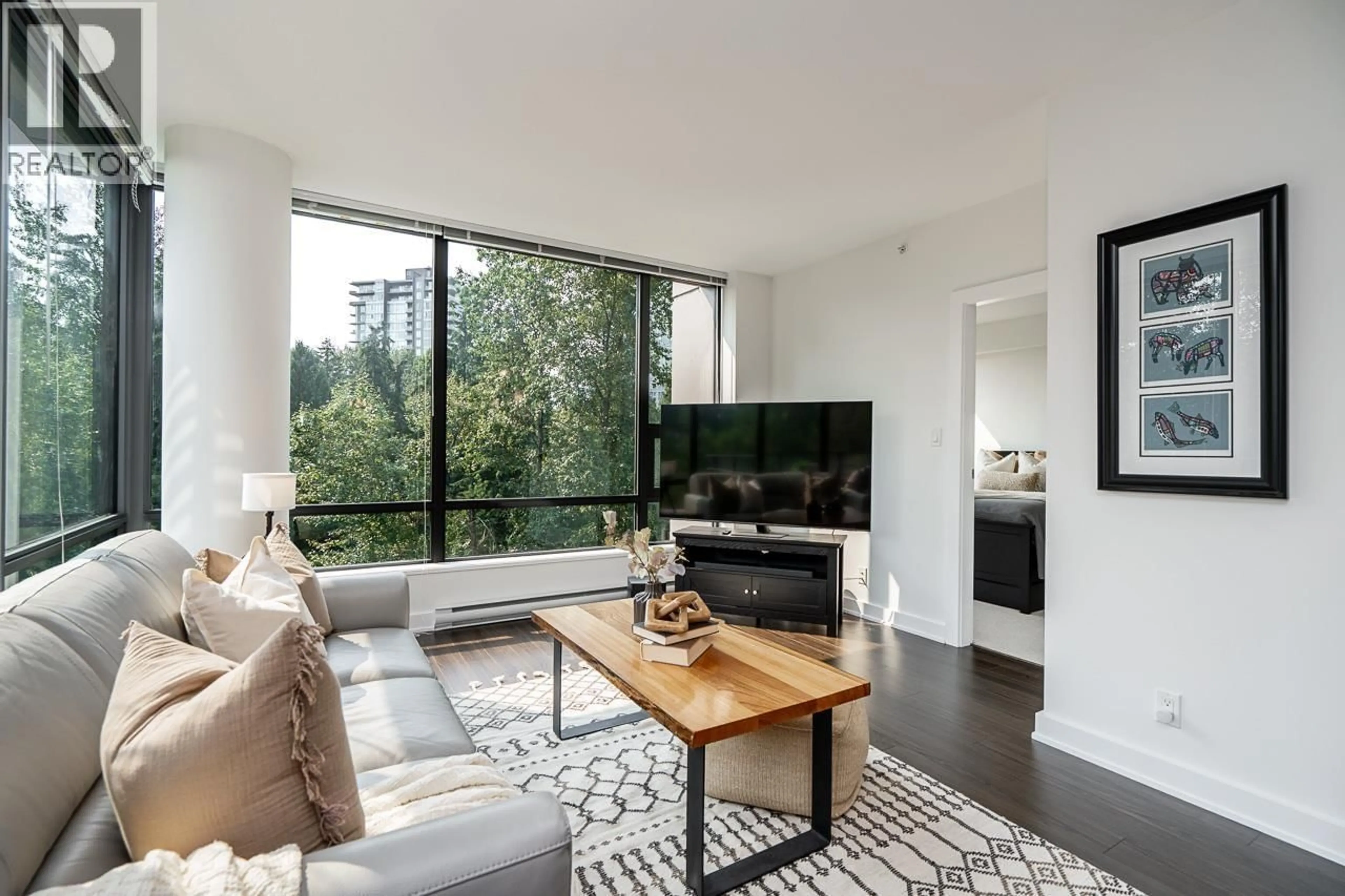 Living room with furniture, unknown for 601 - 301 CAPILANO ROAD, Port Moody British Columbia V3H0G6