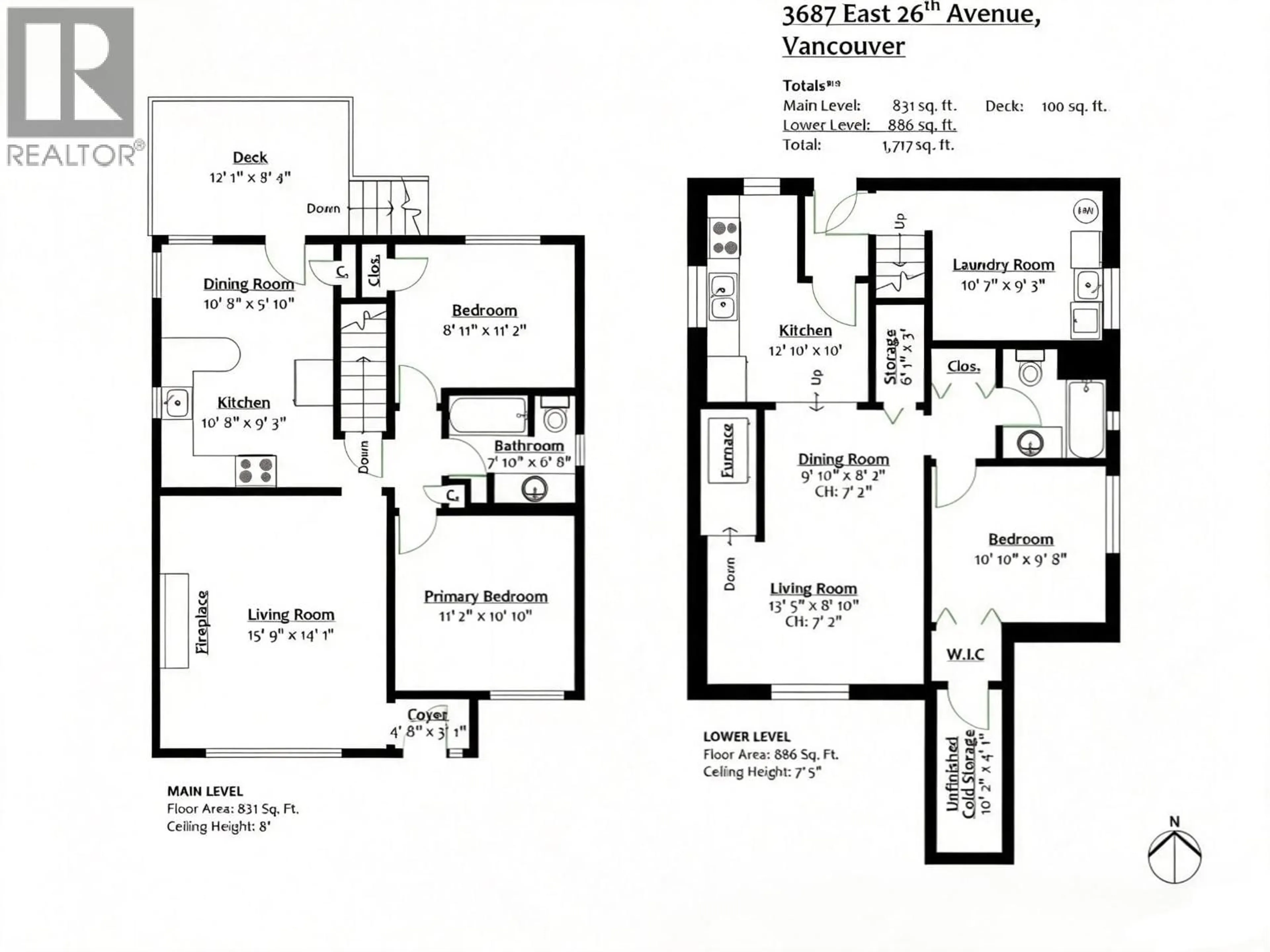Floor plan for 3687 26TH AVENUE, Vancouver British Columbia V5R1M6