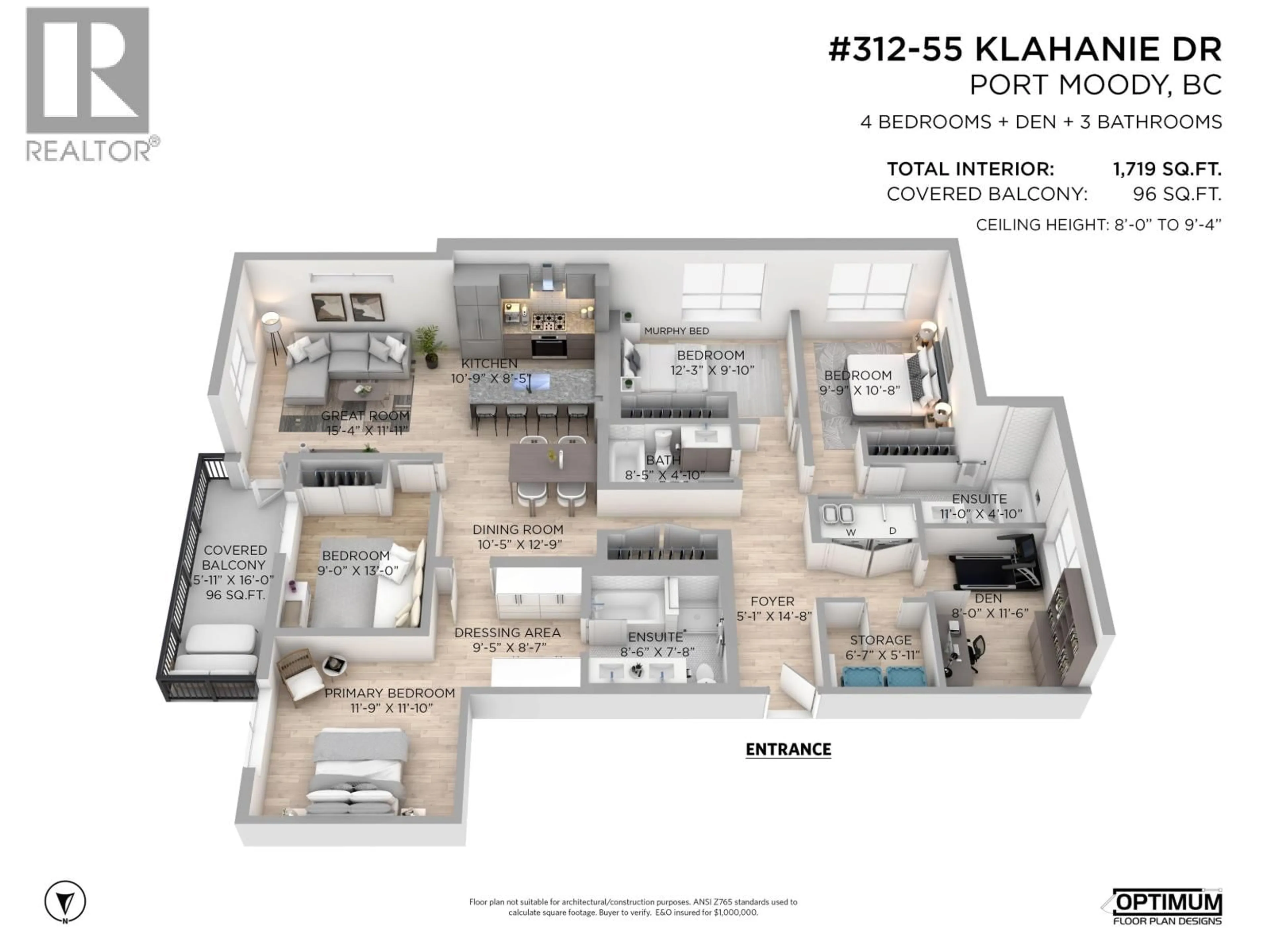 Floor plan for 312 - 55 KLAHANIE DRIVE, Port Moody British Columbia V3H0M9
