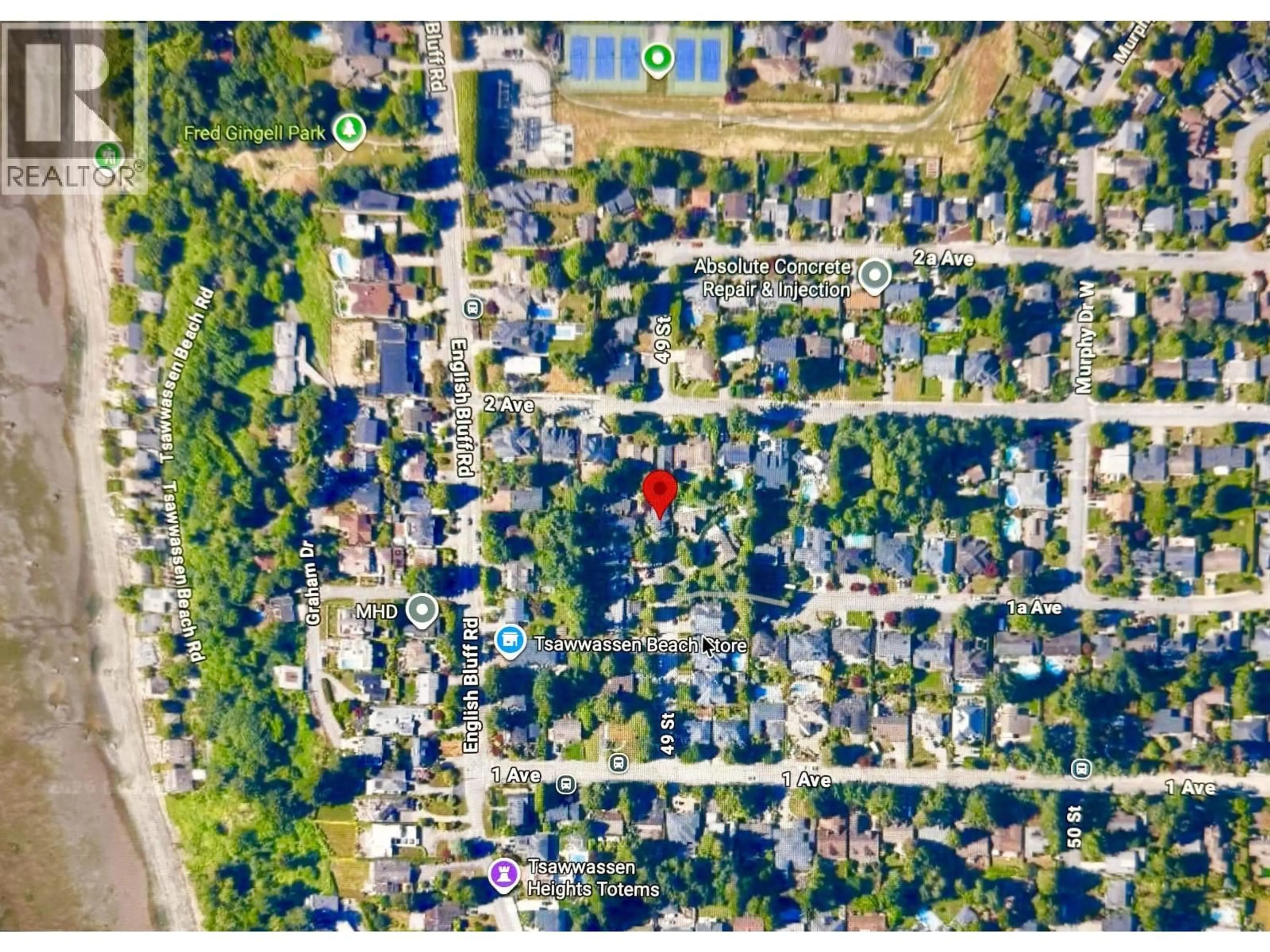 A pic from outside/outdoor area/front of a property/back of a property/a pic from drone, street for 163 49 STREET, Delta British Columbia V4M2P1