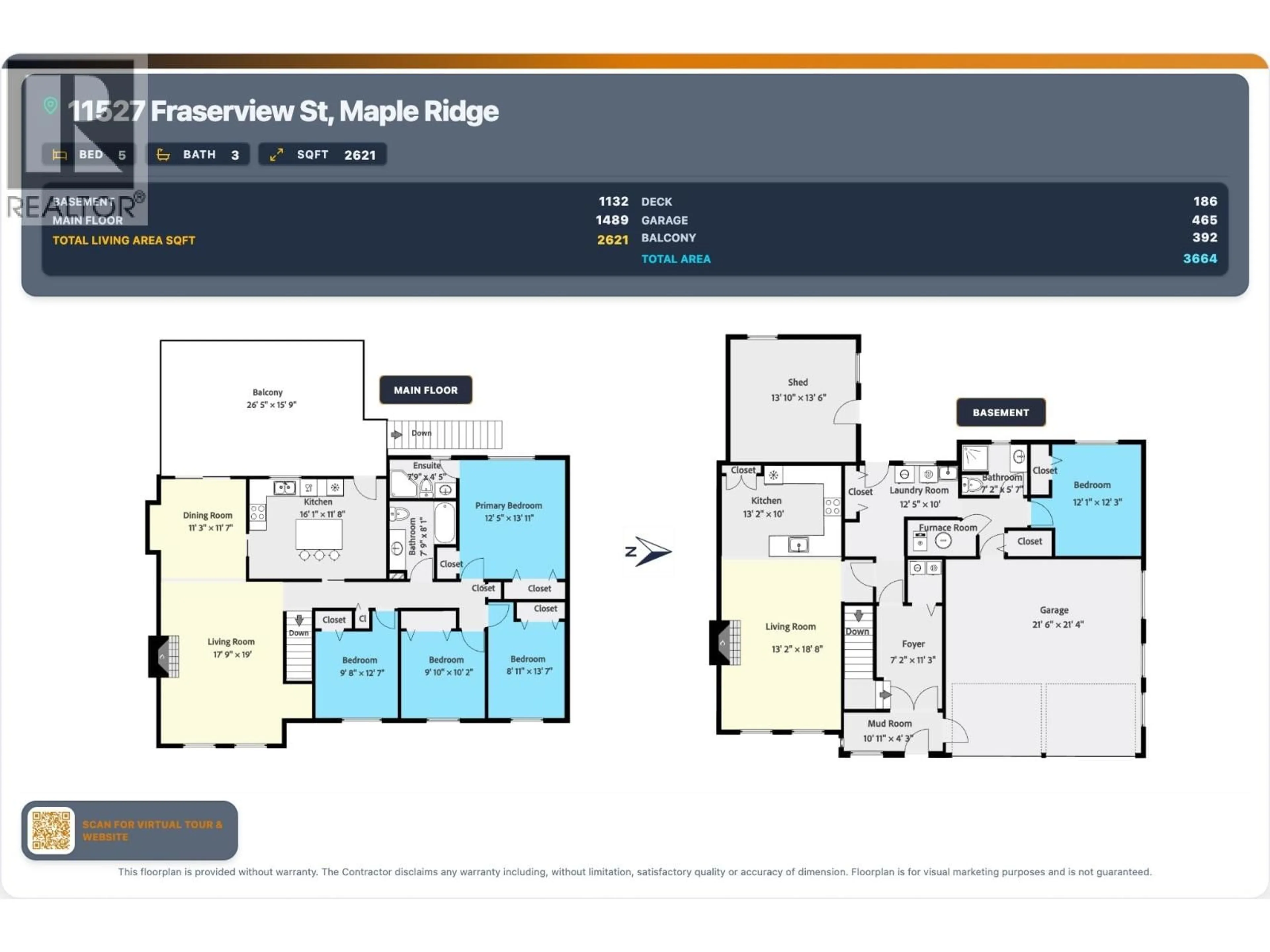 Floor plan for 11527 FRASERVIEW STREET, Maple Ridge British Columbia V2X4Y8