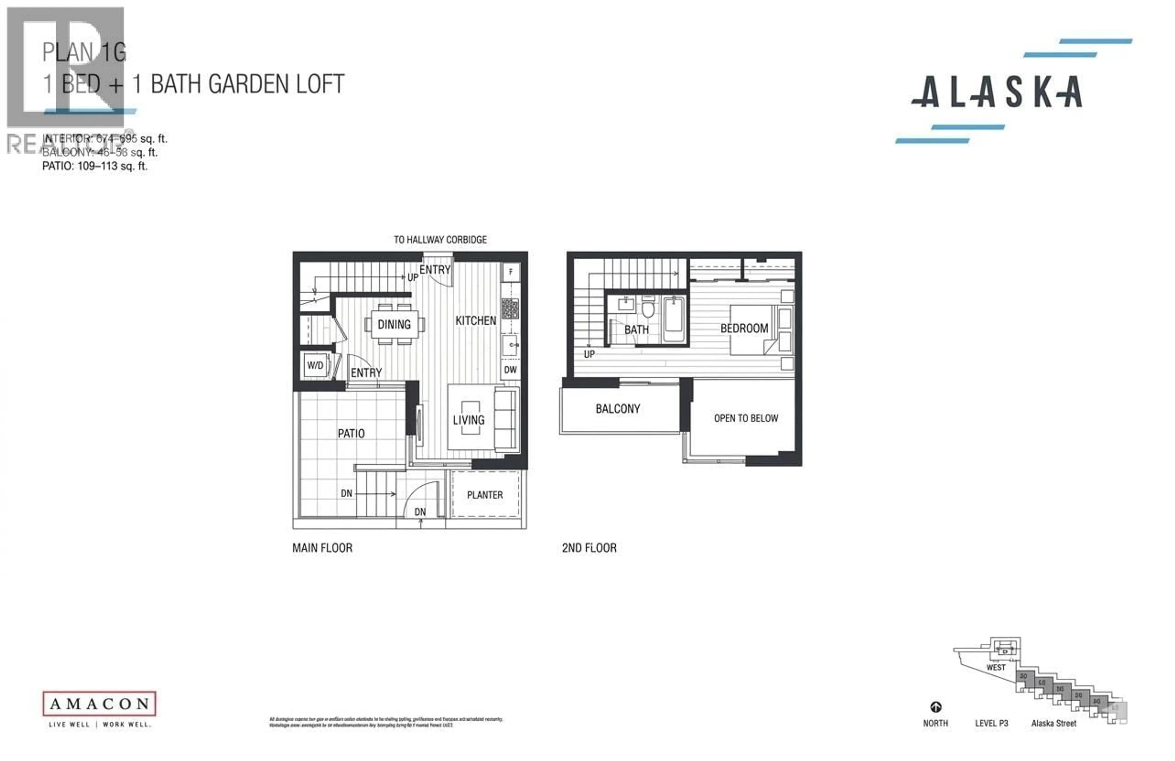 Floor plan for 106 - 4433 ALASKA STREET, Burnaby British Columbia V5C5T3