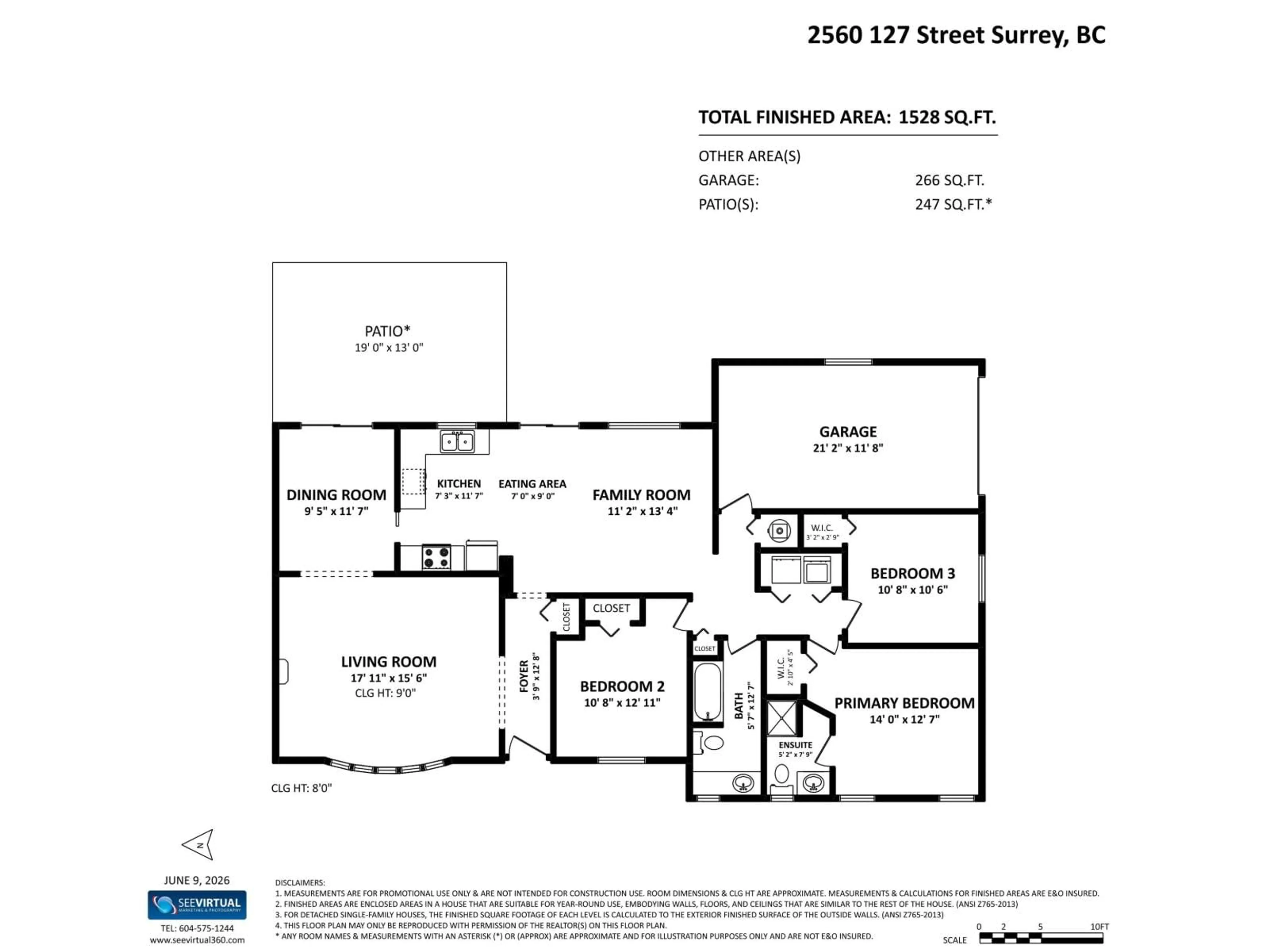 Floor plan for 2560 127 STREET, Surrey British Columbia V4A5S6