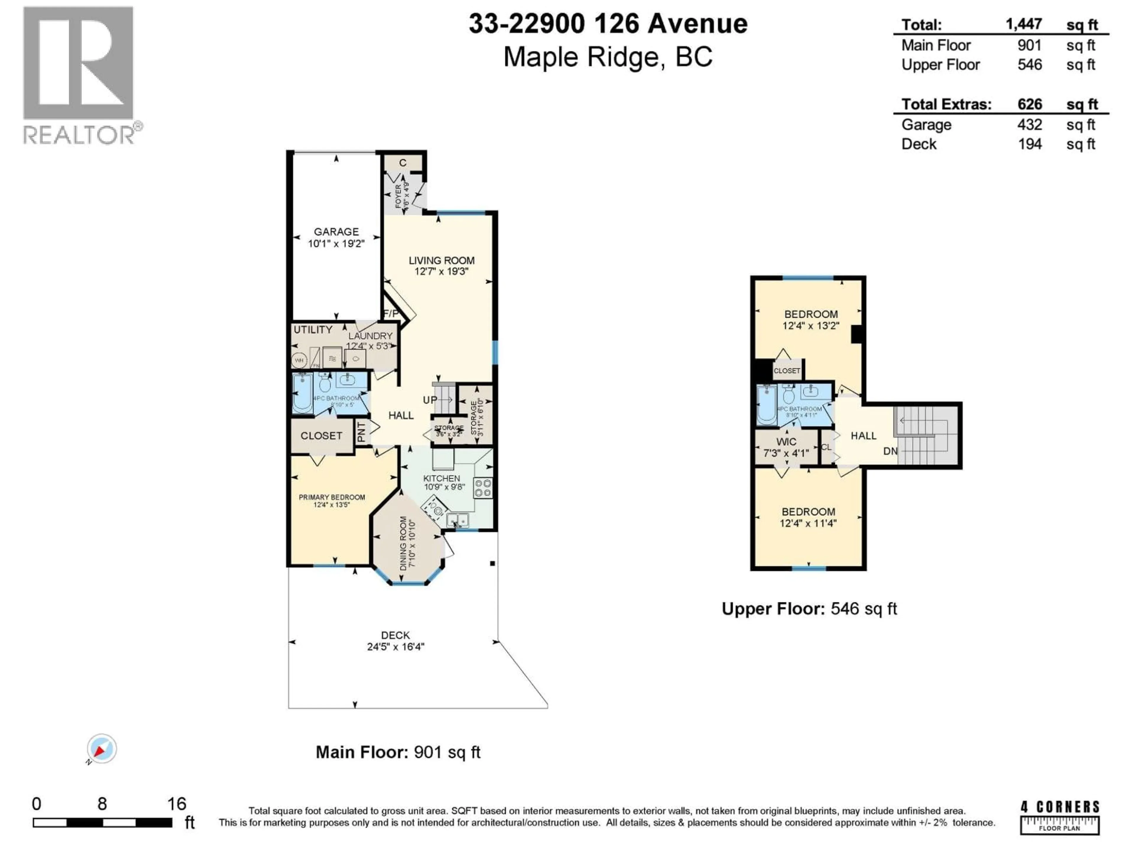 Floor plan for 33 - 22900 126 AVENUE, Maple Ridge British Columbia V2X0W9