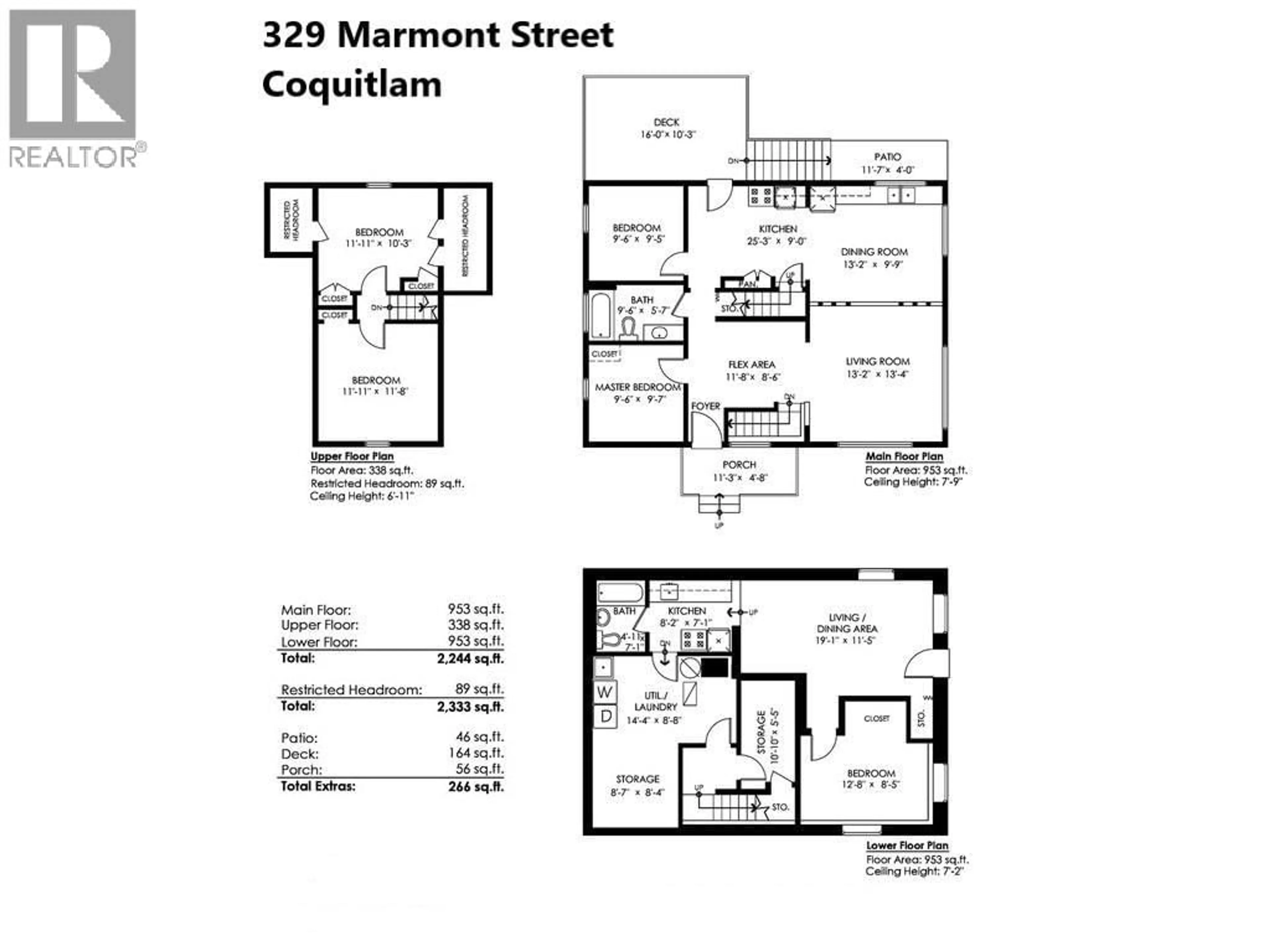 Floor plan for 329 MARMONT STREET, Coquitlam British Columbia V3K4R5