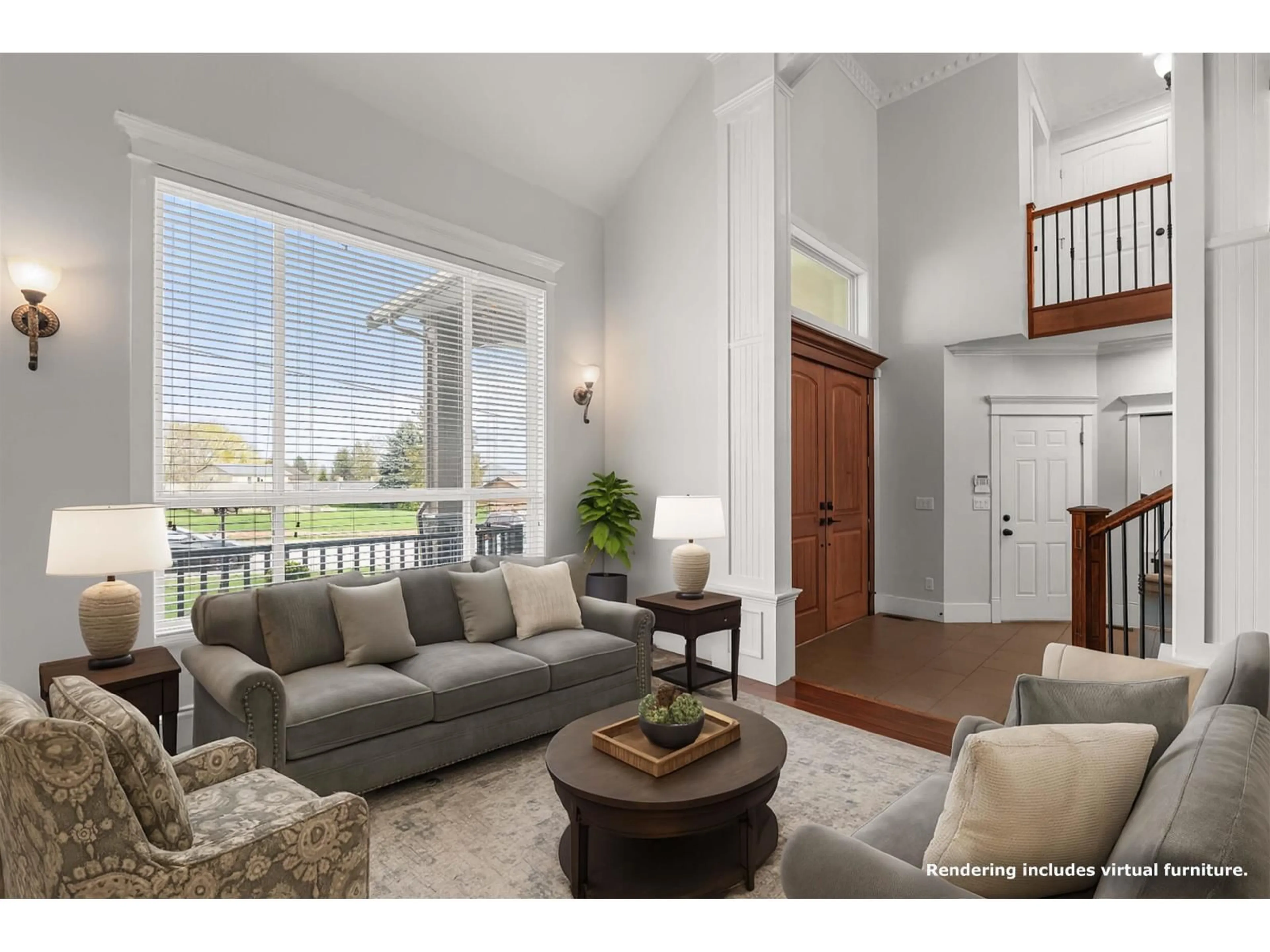 Living room with furniture, wood/laminate floor for 7043 197B STREET, Langley British Columbia V2Y0E9