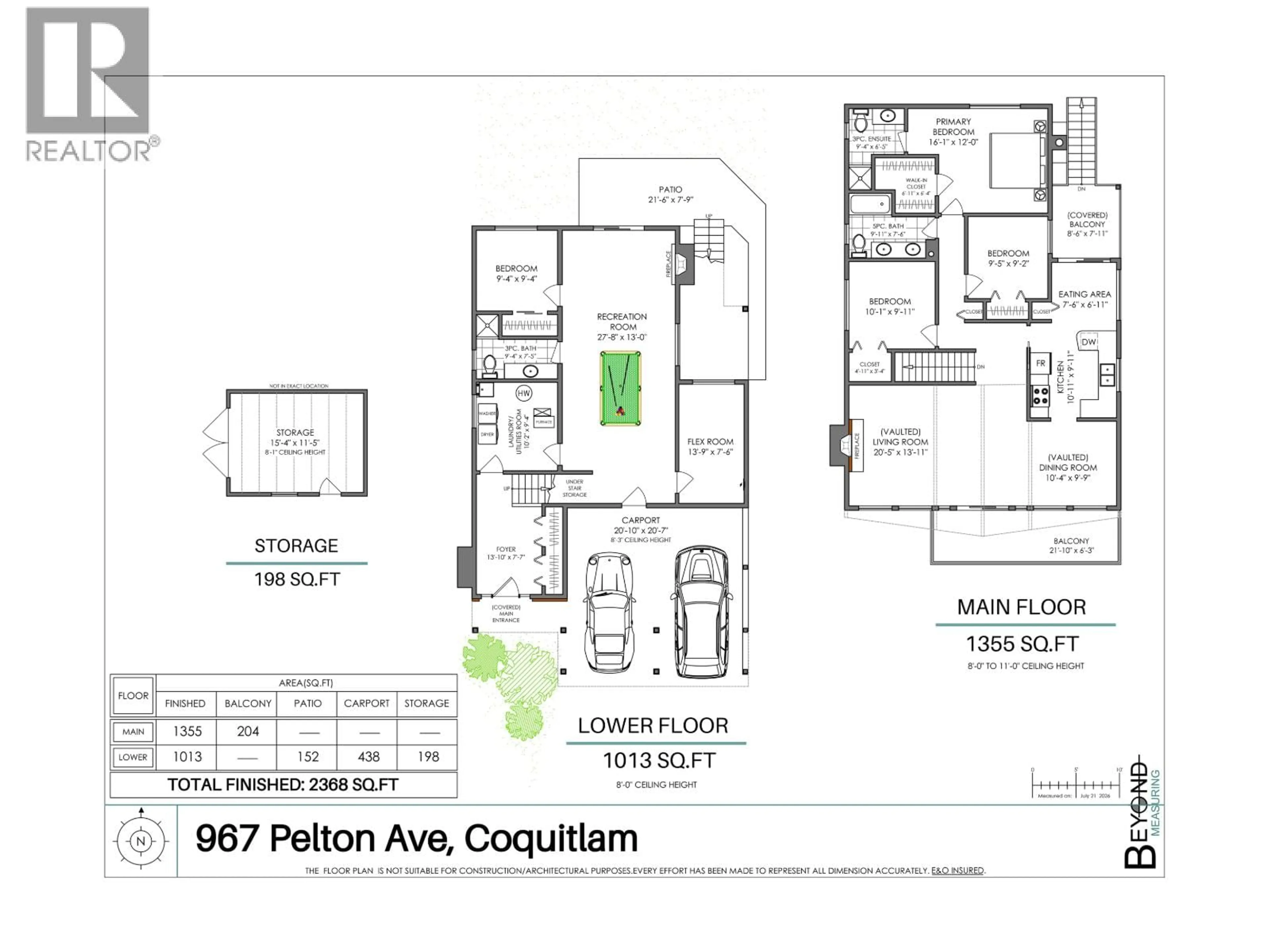Floor plan for 967 PELTON AVENUE, Coquitlam British Columbia V3J2J3