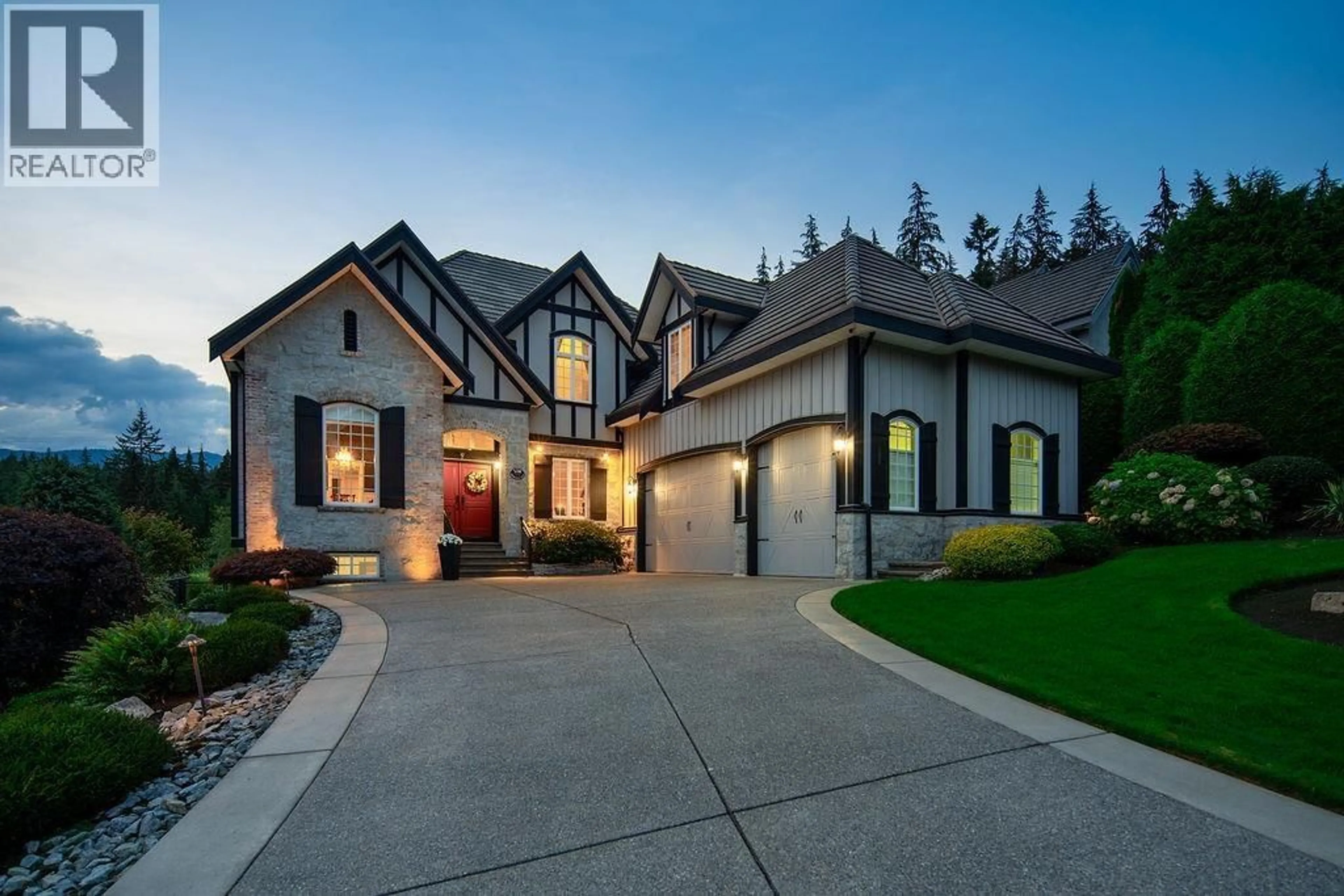 Home with brick exterior material, street for 136 DEERVIEW LANE, Anmore British Columbia V3H0A3