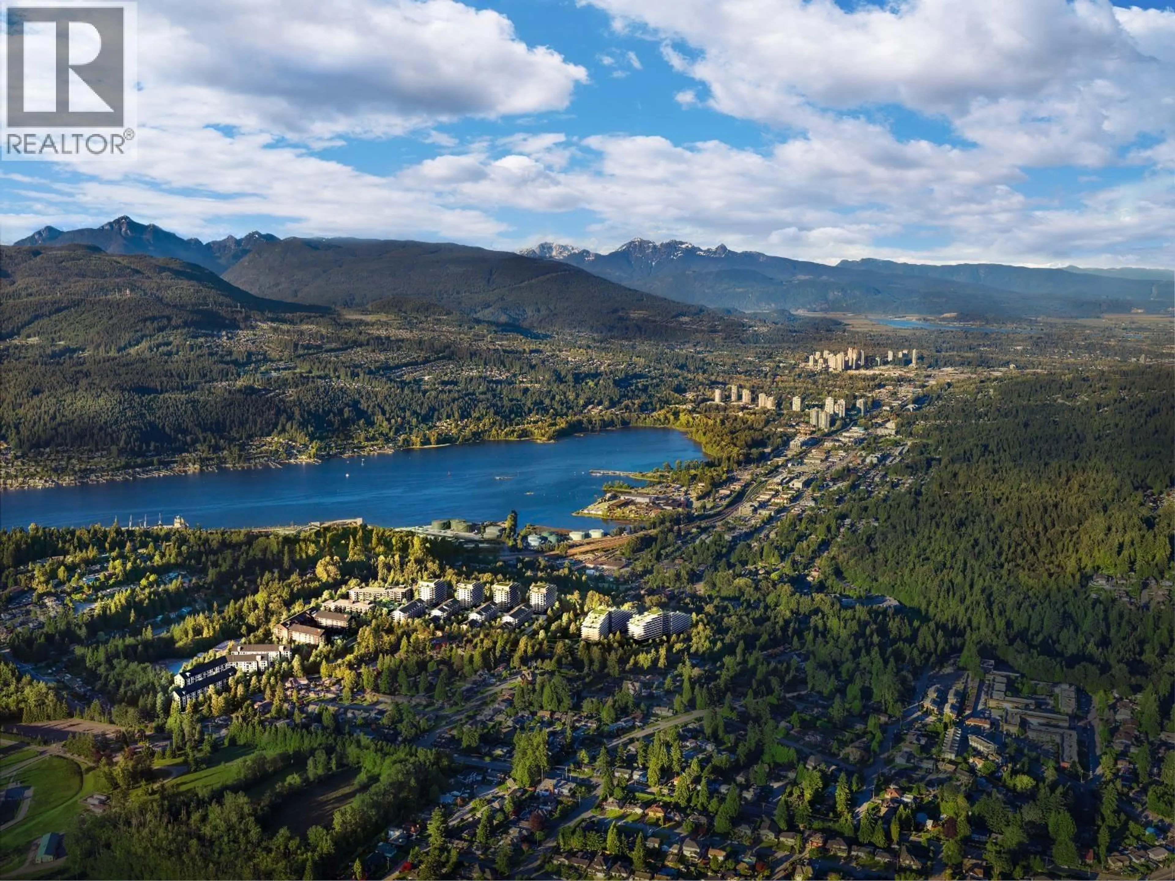 A pic from outside/outdoor area/front of a property/back of a property/a pic from drone, mountain view for 341 - 1209 CECILE DRIVE, Port Moody British Columbia V3H1S4