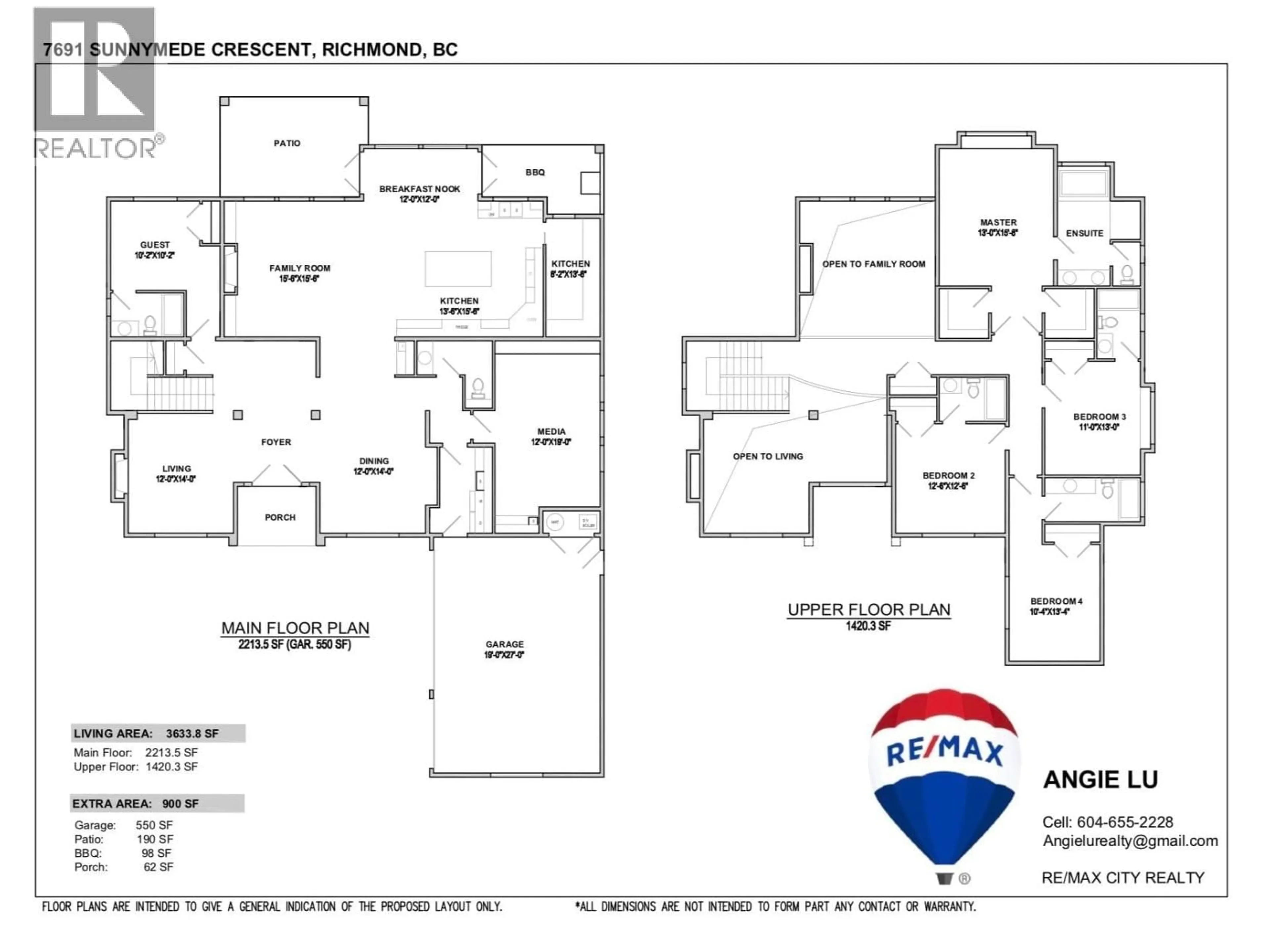 Floor plan for 7691 SUNNYMEDE CRESCENT, Richmond British Columbia V6Y1H3