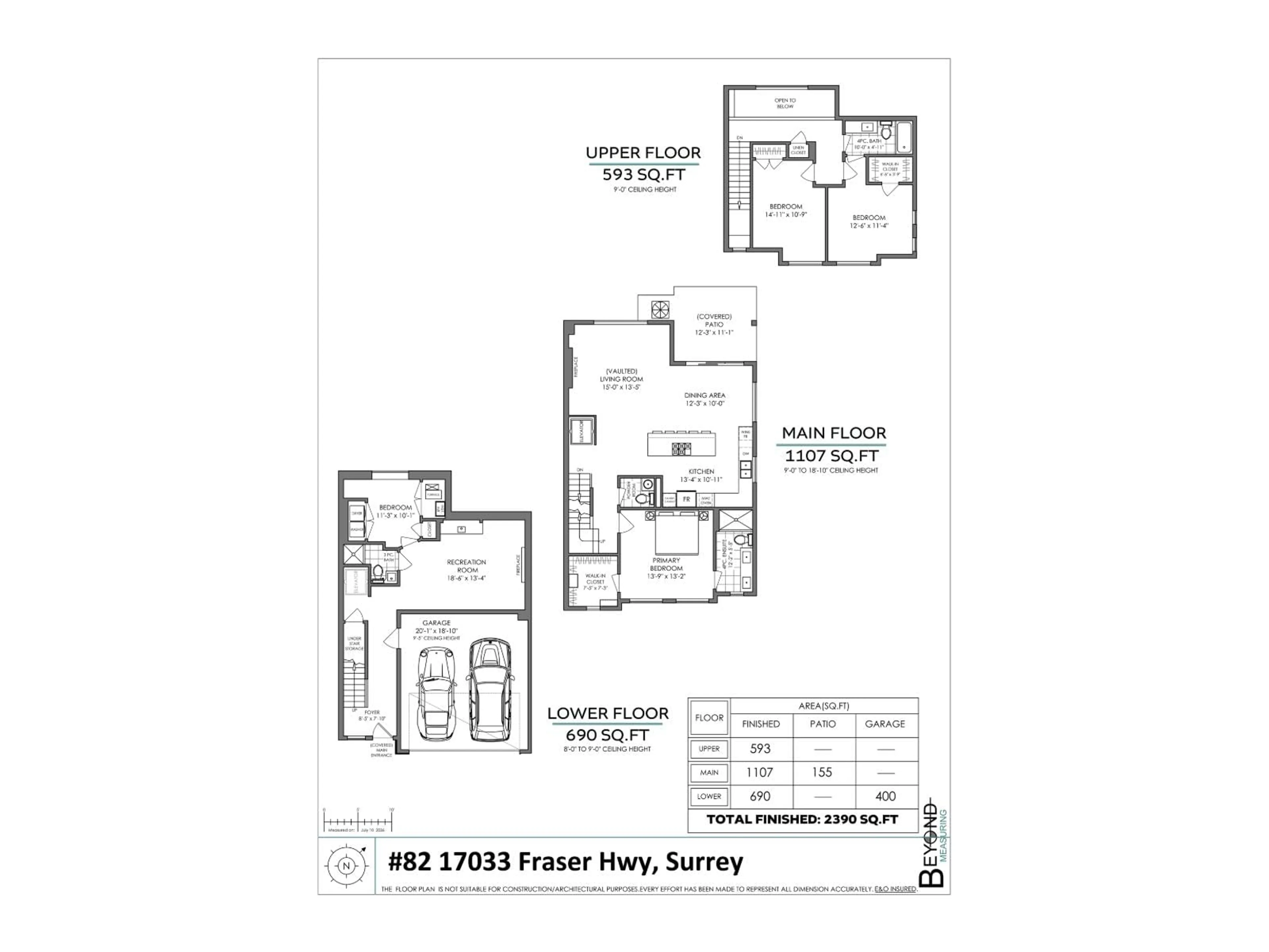 Floor plan for 82 - 17033 FRASER HIGHWAY, Surrey British Columbia V4N6V2