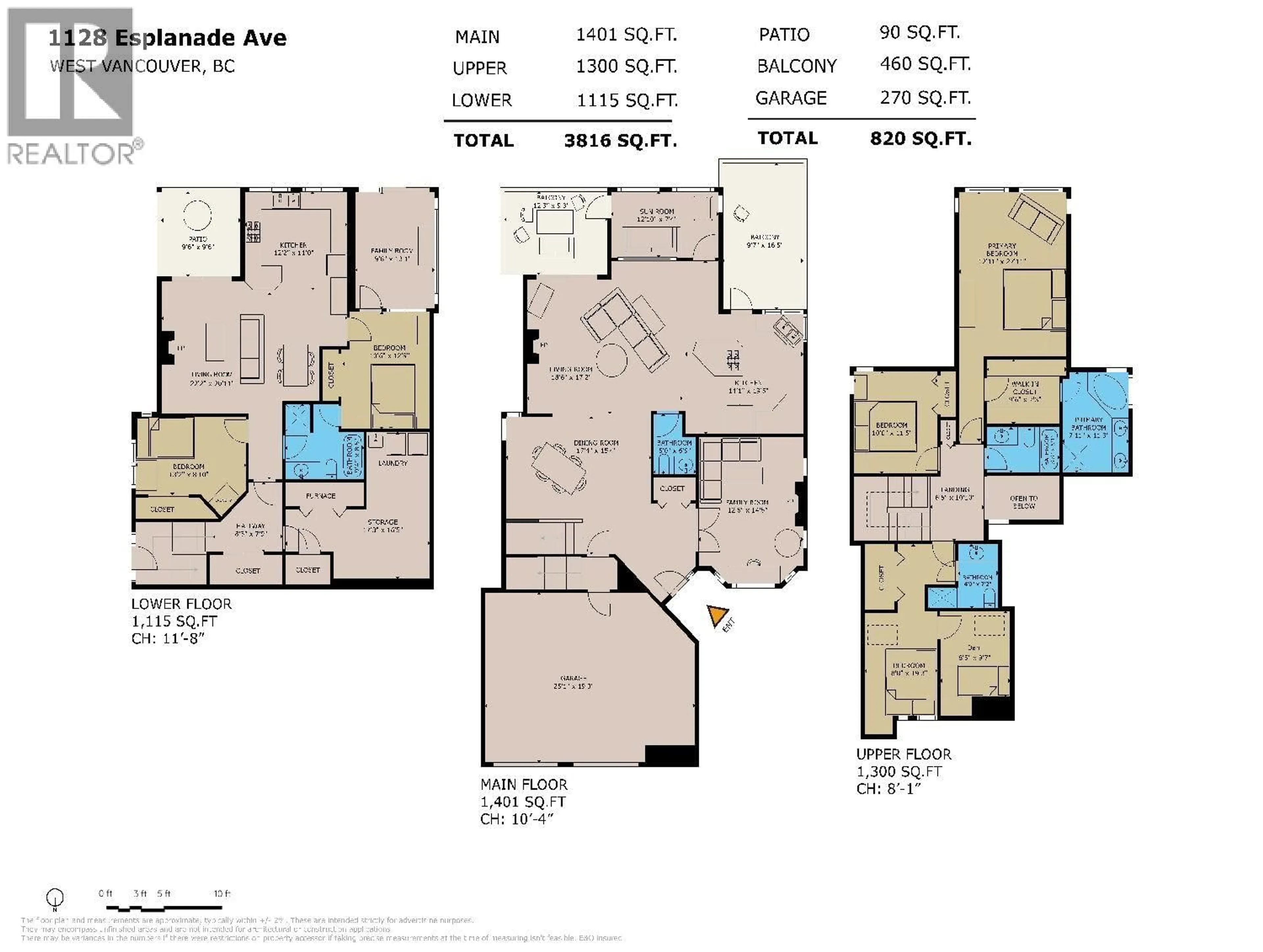 Floor plan for 1128 ESPLANADE AVENUE, West Vancouver British Columbia V7T1G3