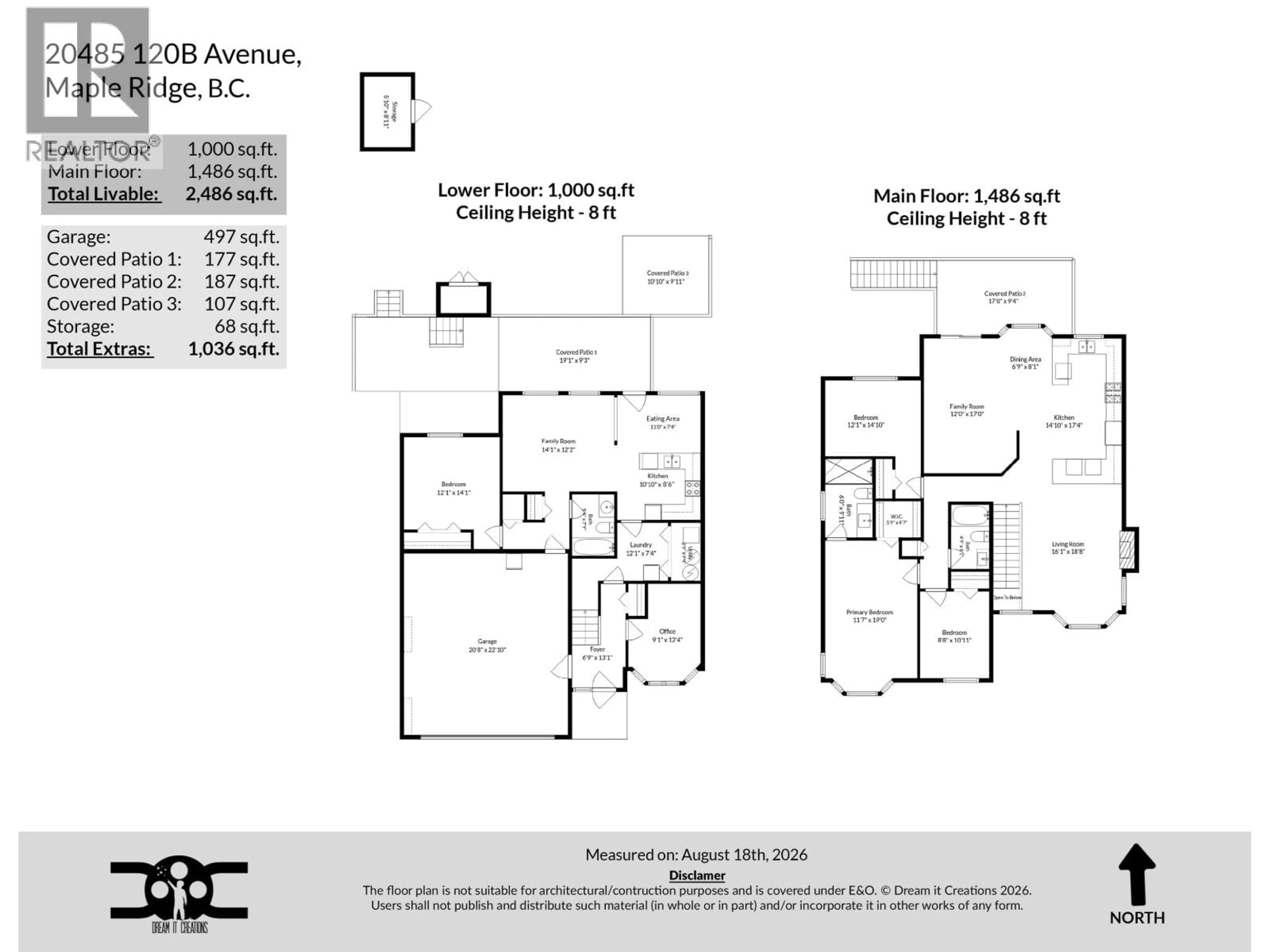 Floor plan for 20485 120B AVENUE, Maple Ridge British Columbia V2X1A9