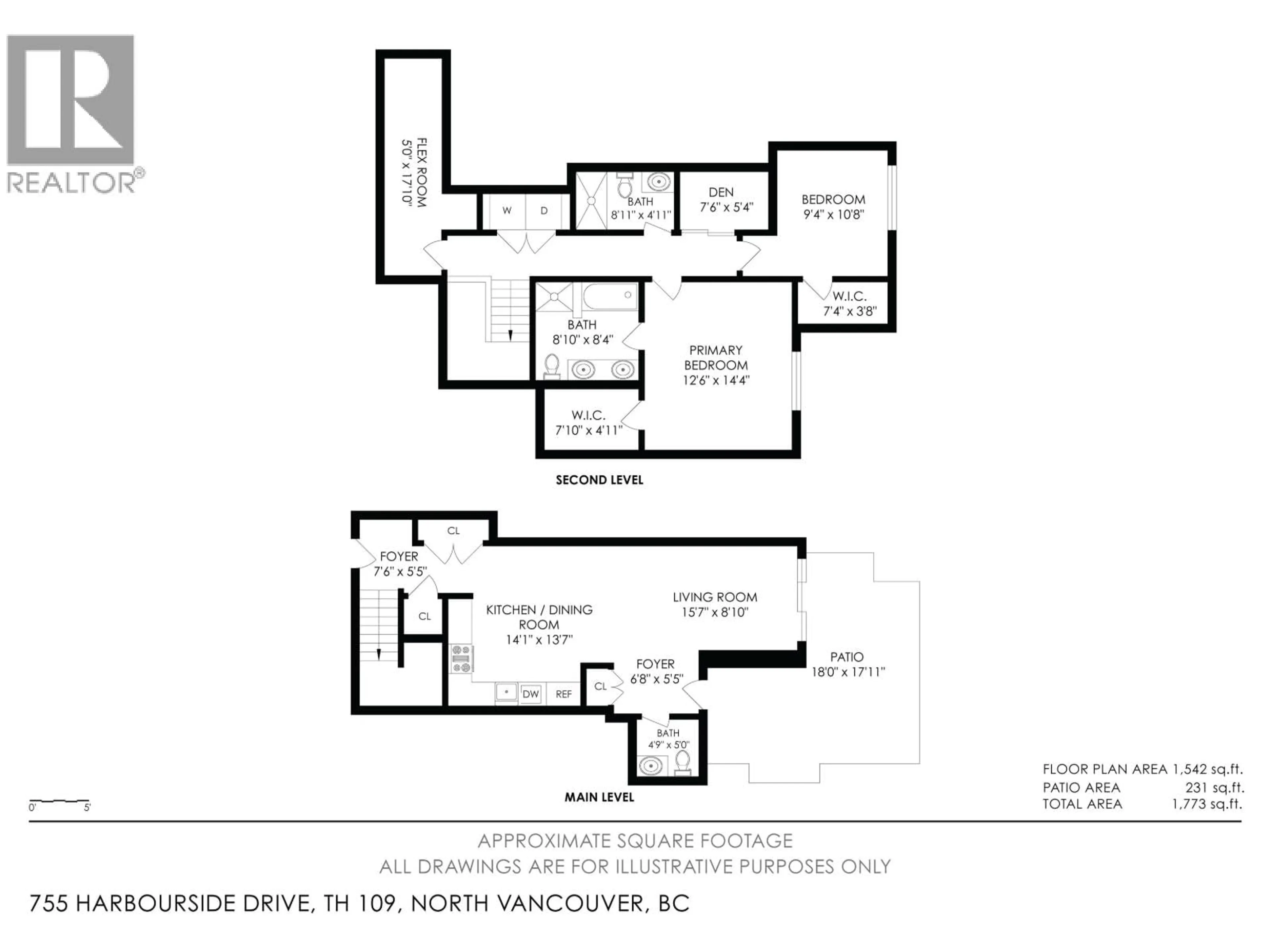 Floor plan for TH 109 - 755 HARBOURSIDE DRIVE, North Vancouver British Columbia V7P0G1