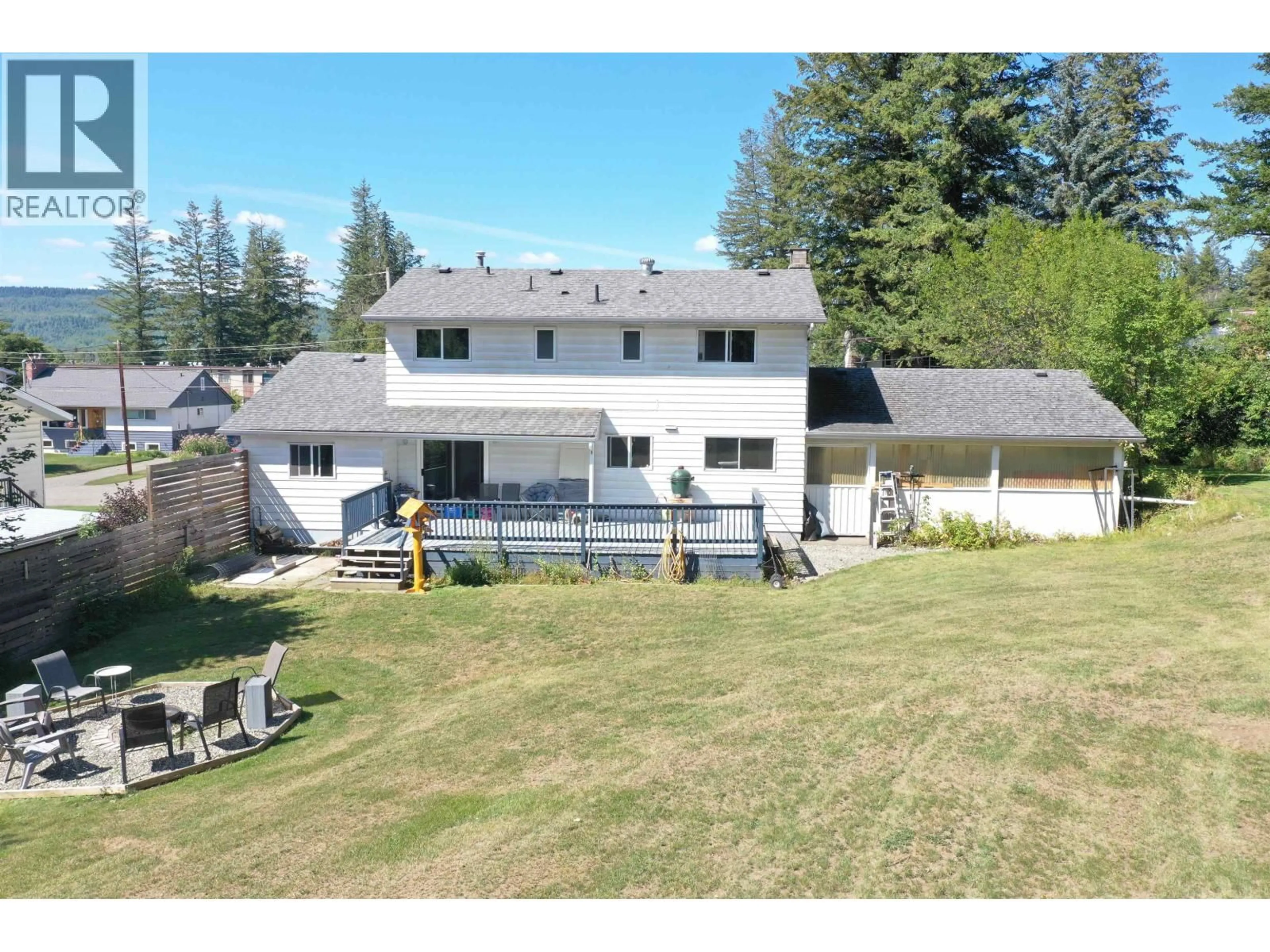A pic from outside/outdoor area/front of a property/back of a property/a pic from drone, mountain view for 750 CALLANAN STREET, Quesnel British Columbia V2J2V6