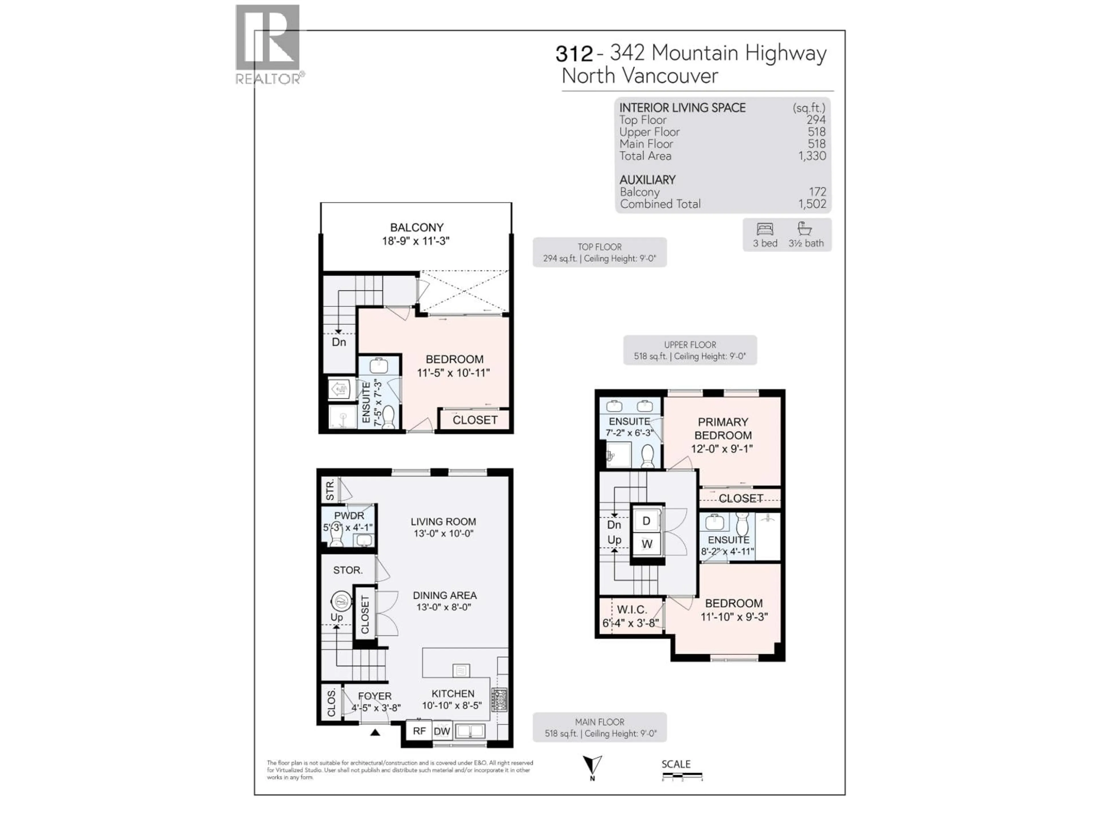 Floor plan for 311 - 342 MOUNTAIN HIGHWAY, North Vancouver British Columbia V7J2K8