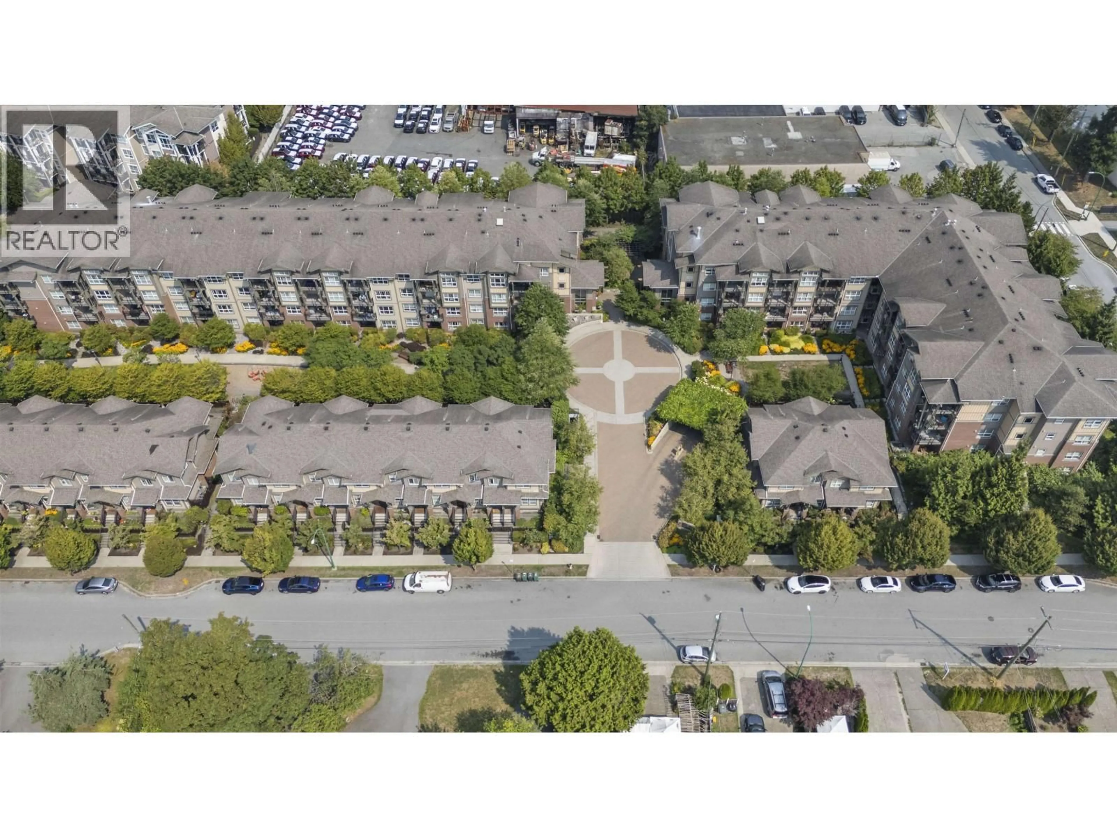 A pic from outside/outdoor area/front of a property/back of a property/a pic from drone, street for 302 - 5885 IRMIN STREET, Burnaby British Columbia V5J0C2