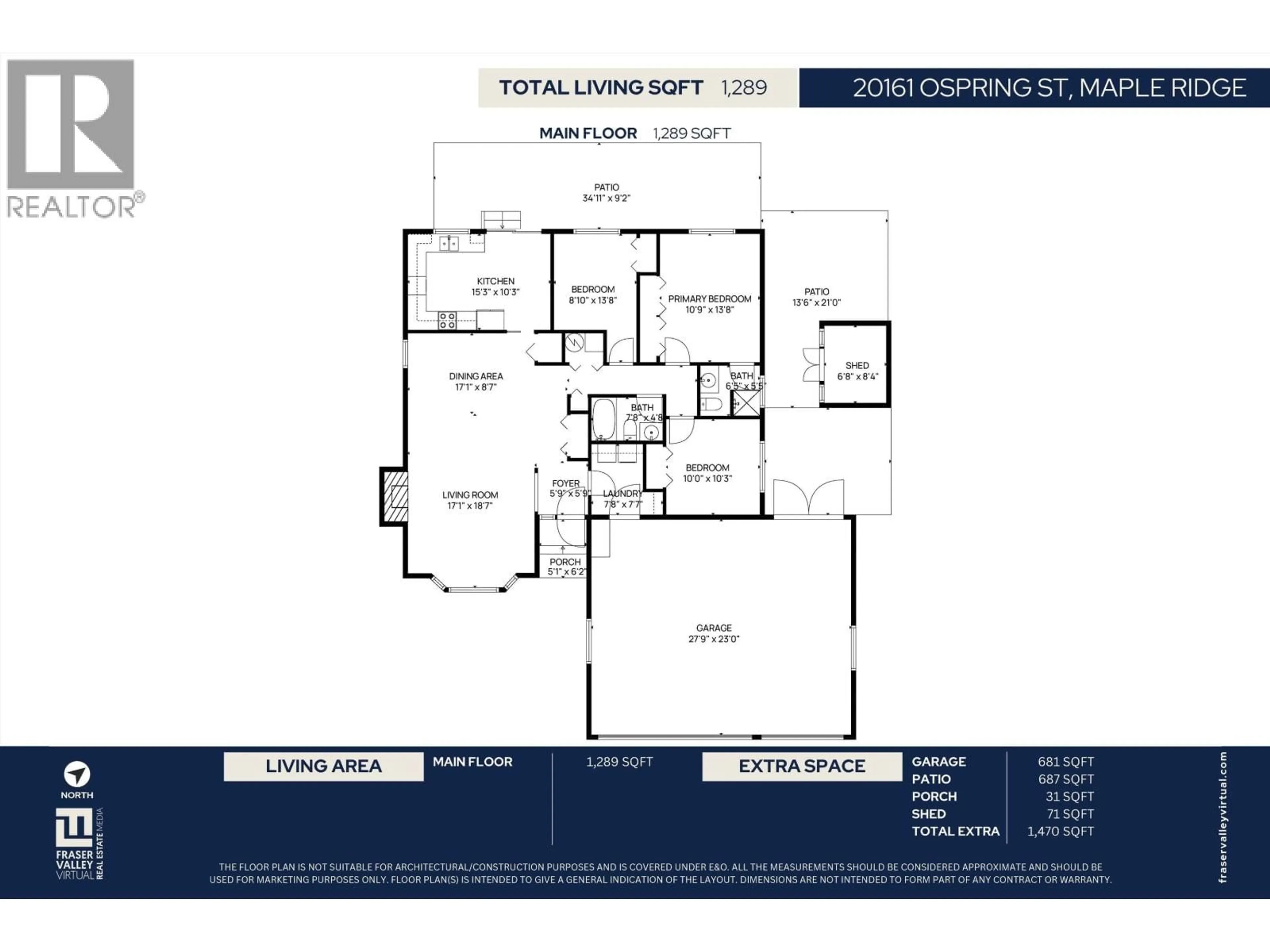 Floor plan for 20161 OSPRING STREET, Maple Ridge British Columbia V2X9C2