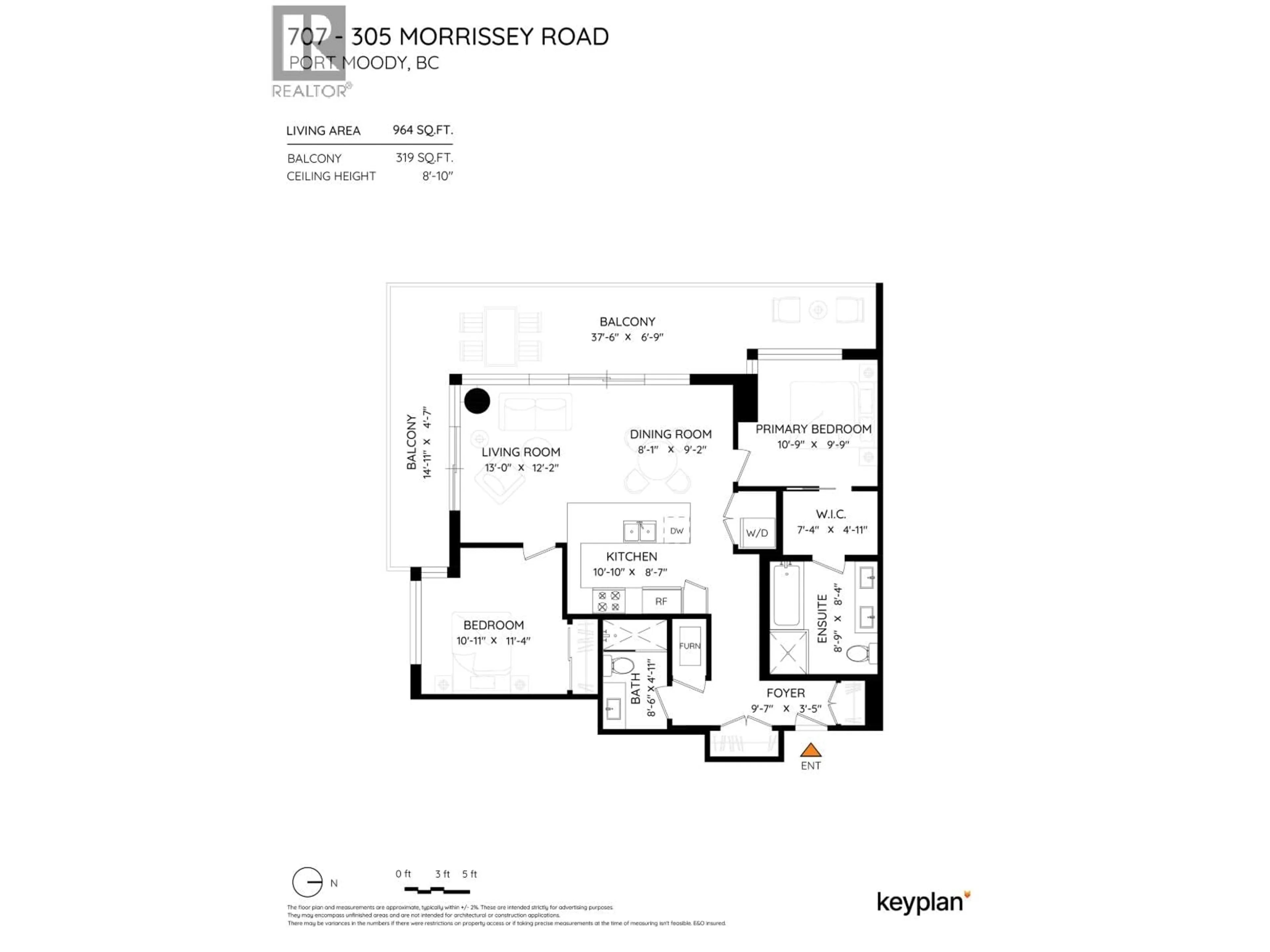 Floor plan for 707 - 305 MORRISSEY ROAD, Port Moody British Columbia V3H0M3