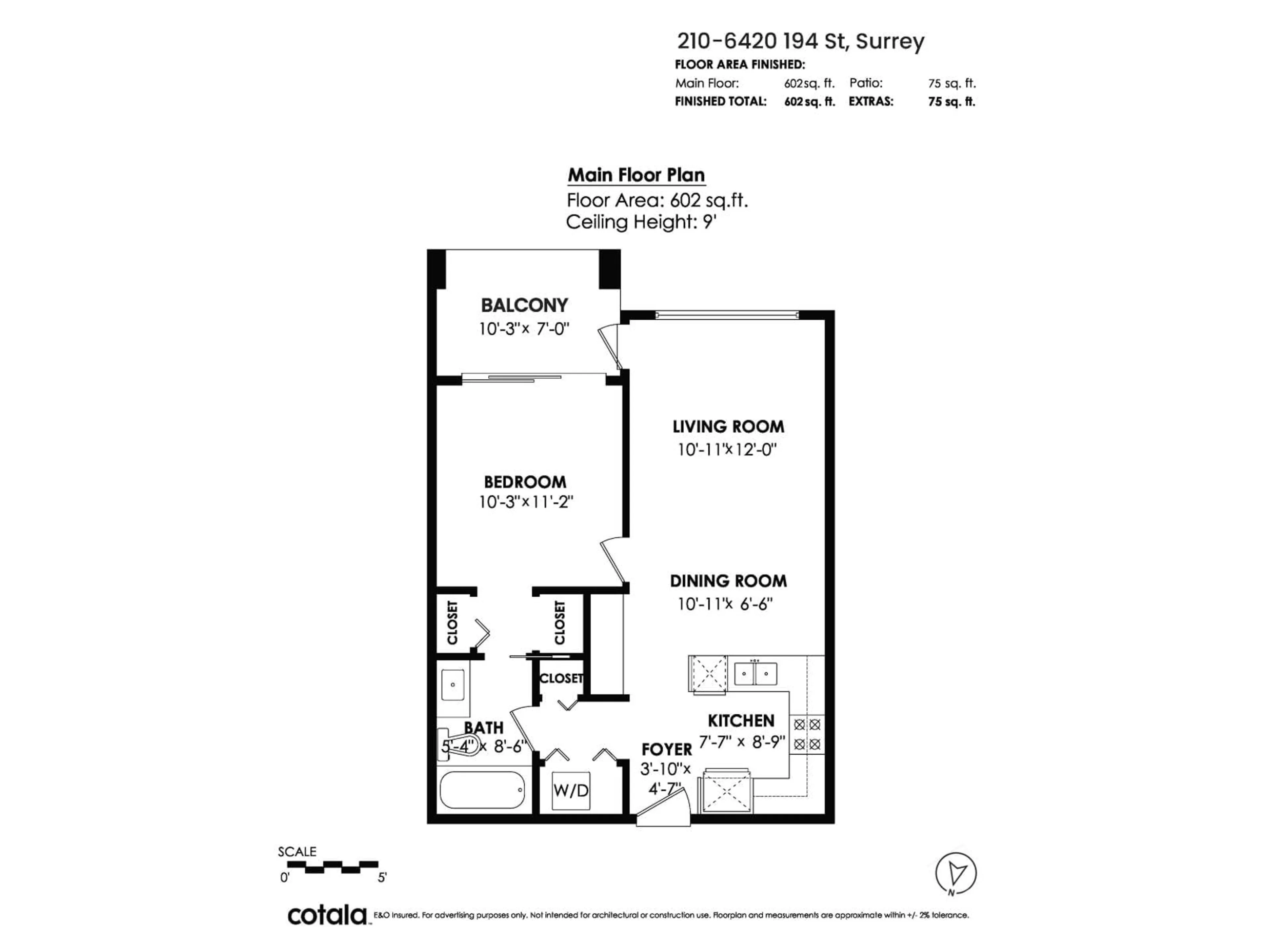 Floor plan for 210 - 6420 194 STREET, Surrey British Columbia V4N6J7