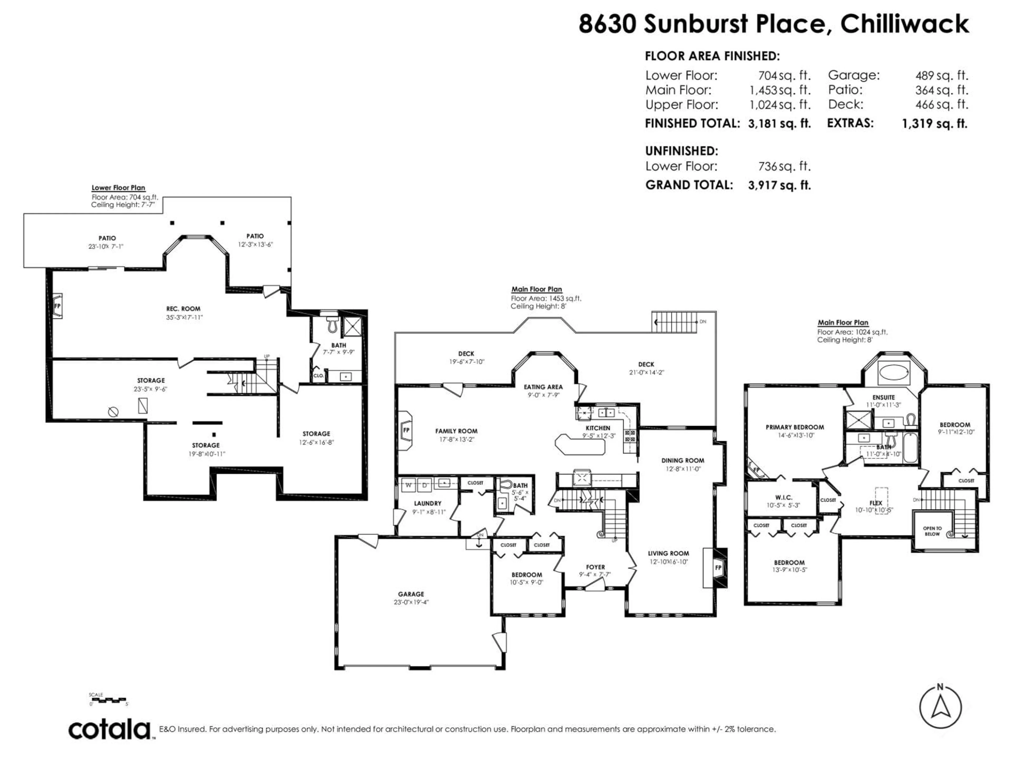 Floor plan for 8630 SUNBURST PLACE, Chilliwack British Columbia V2R3J1