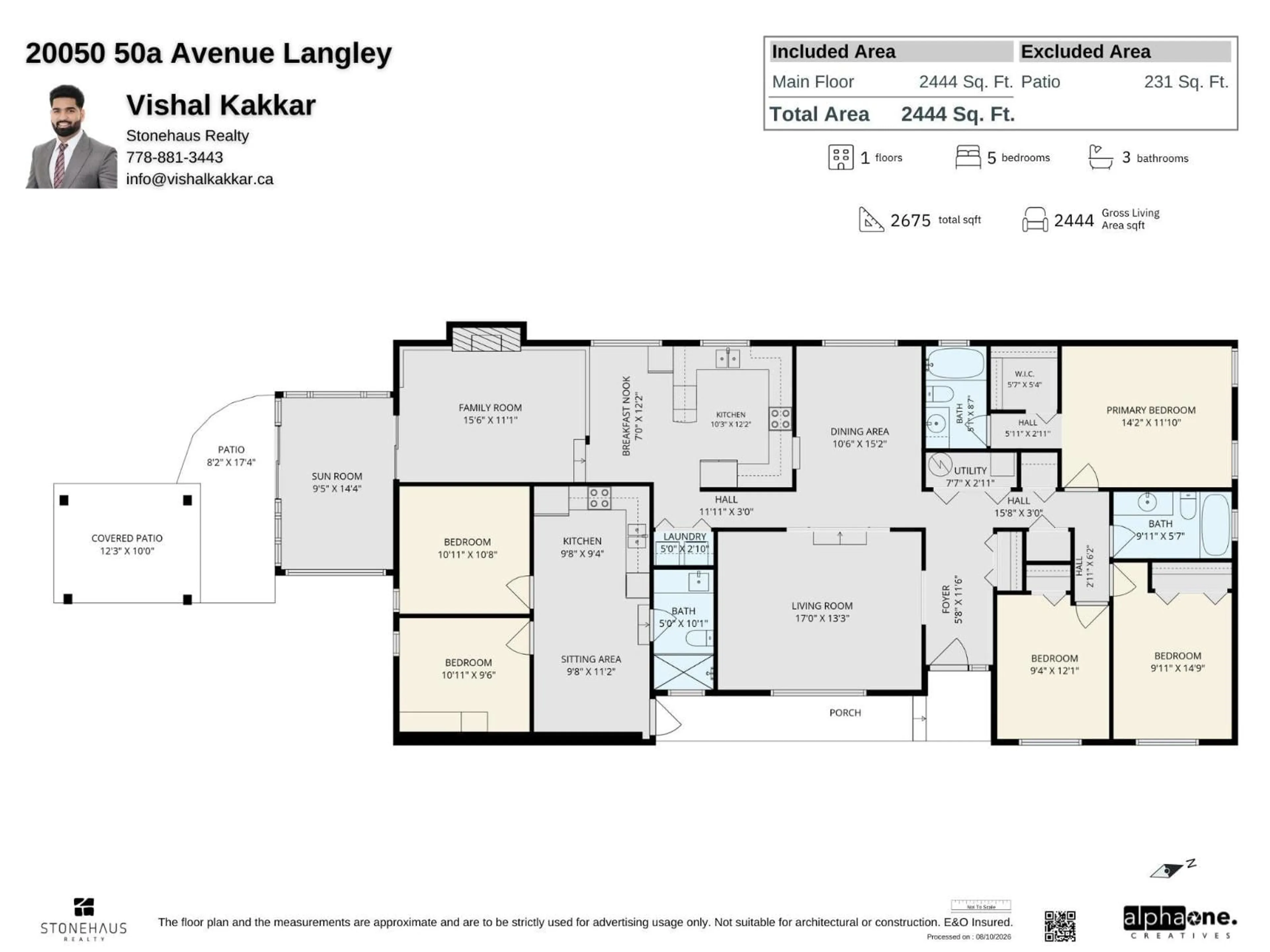 Floor plan for 20050 50A AVENUE, Langley British Columbia V3A7H9