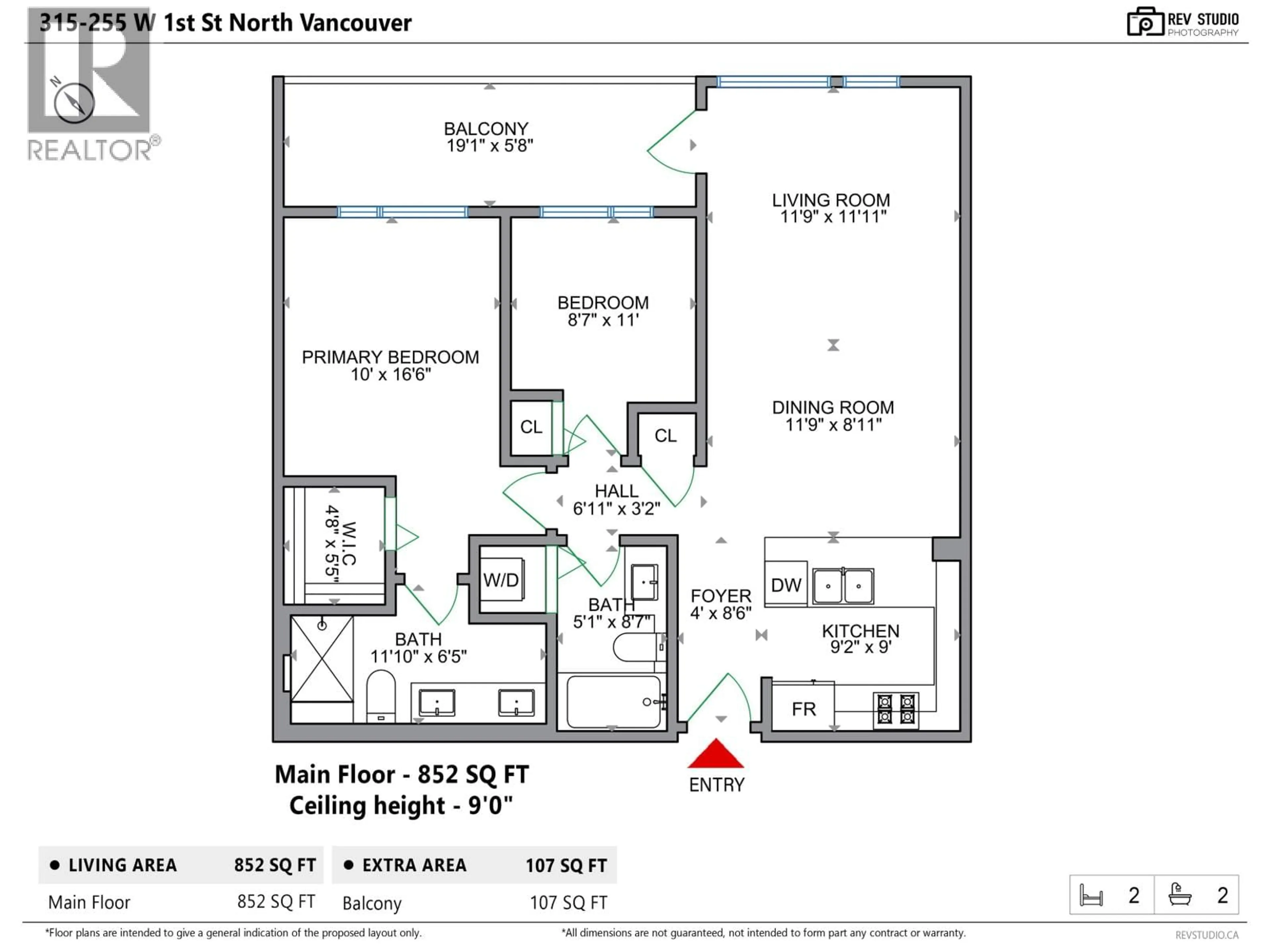 Floor plan for 315 - 255 1ST STREET, North Vancouver British Columbia V7M3G8