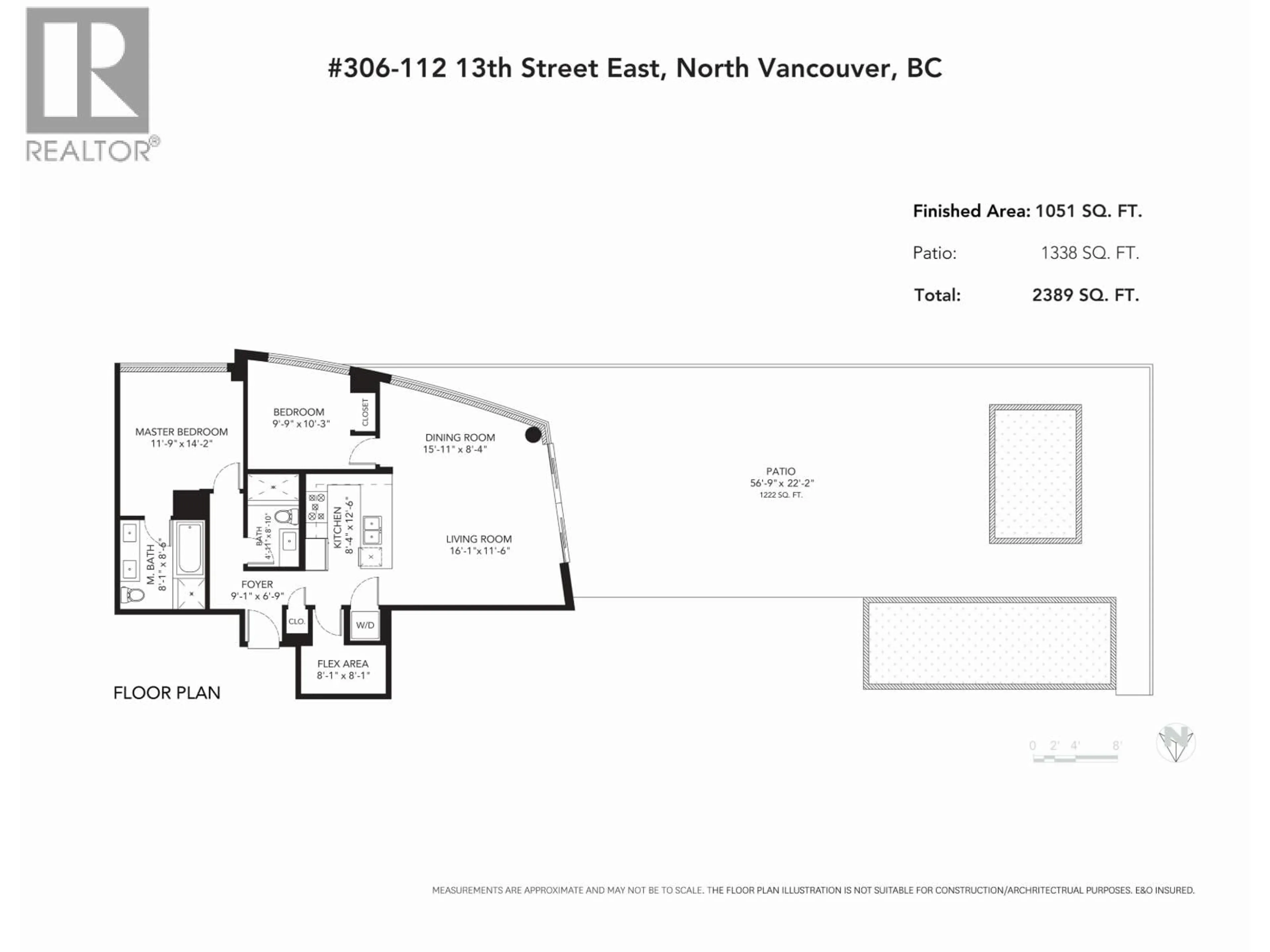 Floor plan for 306 - 112 13 STREET, North Vancouver British Columbia V7L0E4