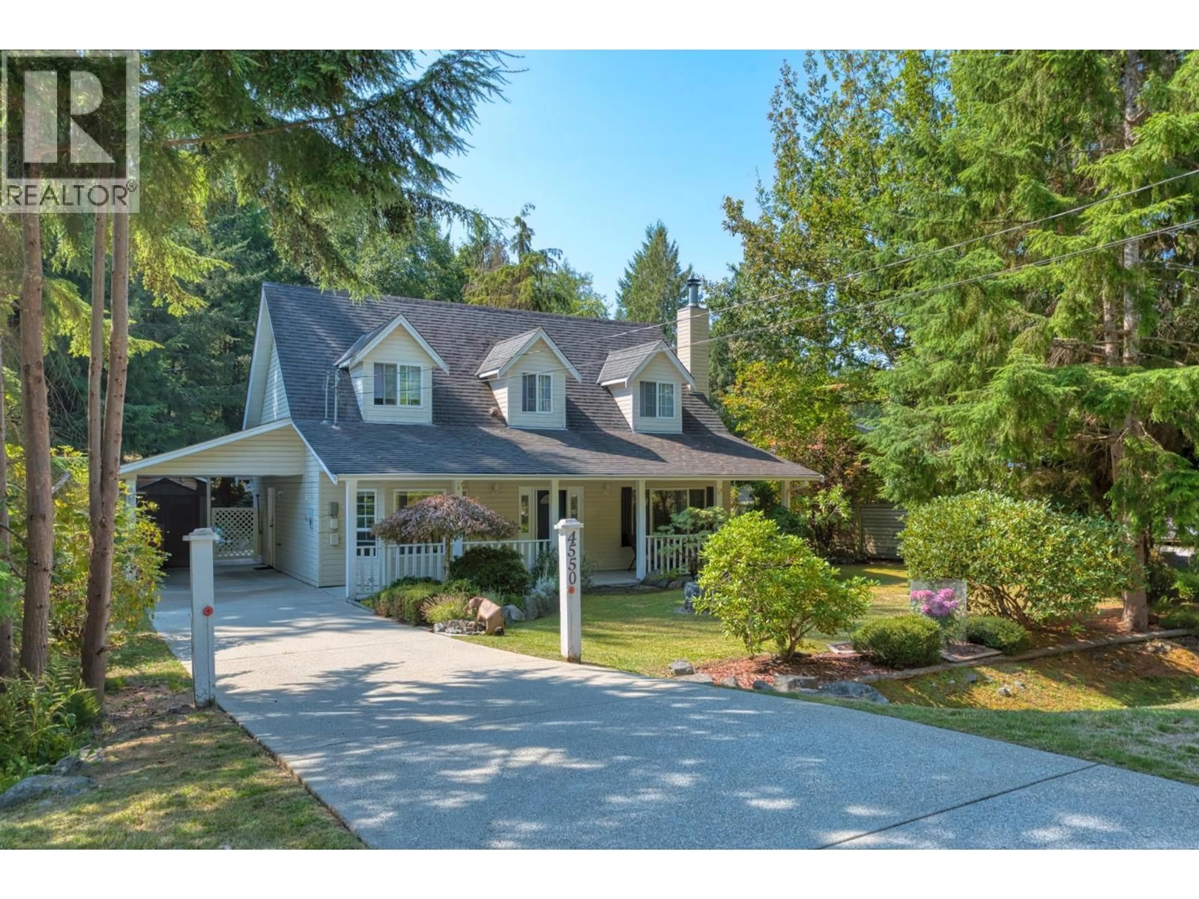 Home with vinyl exterior material, street for 4550 MERRILL ROAD, Madeira Park British Columbia V0N2H1