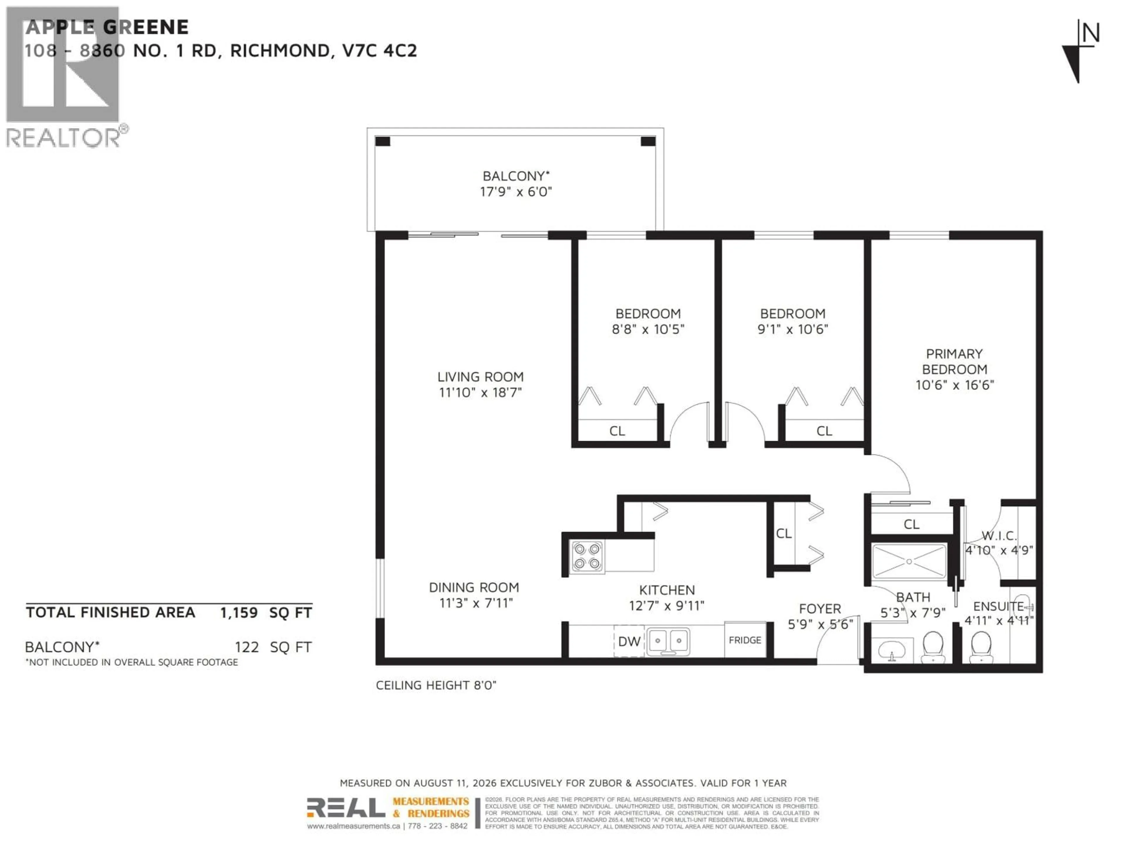 Floor plan for 108 - 8860 NO. 1 ROAD, Richmond British Columbia V7C4C2