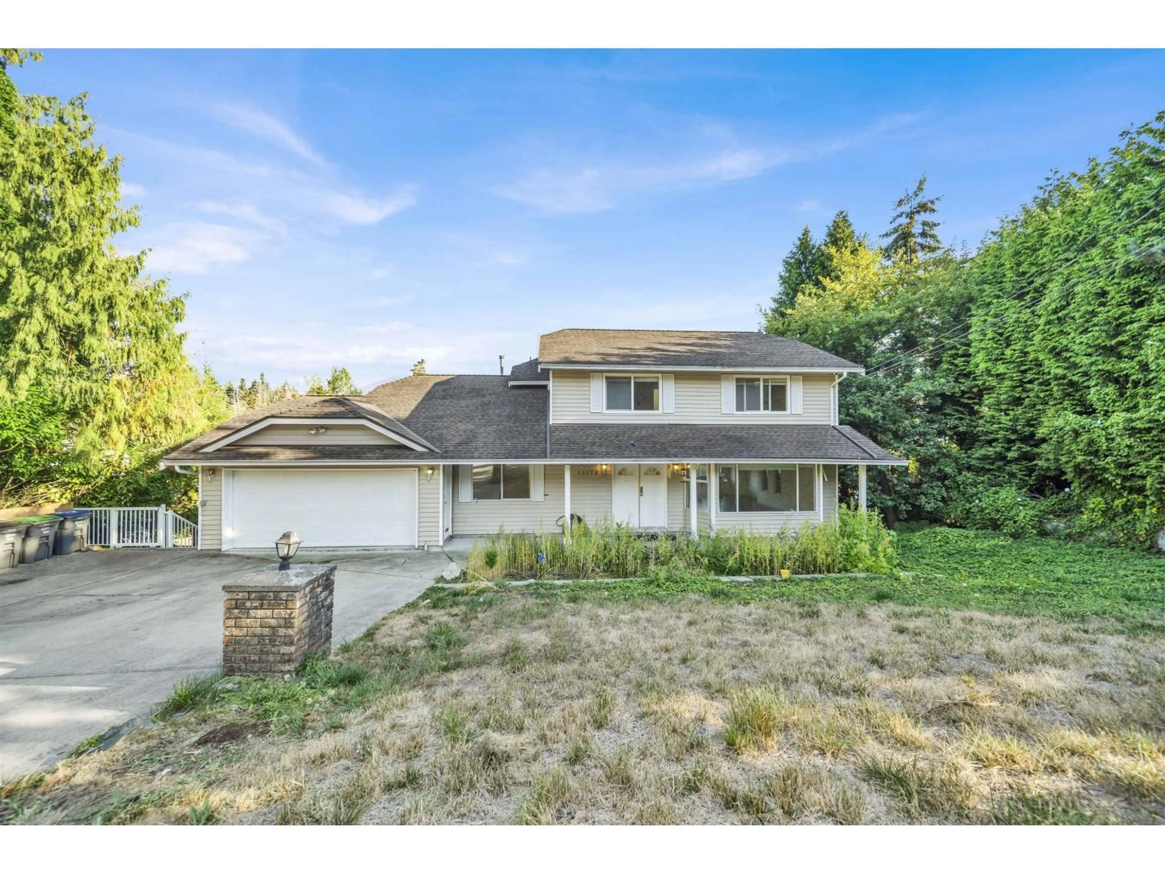 A pic from outside/outdoor area/front of a property/back of a property/a pic from drone, street for 13178 COULTHARD ROAD, Surrey British Columbia V3X3E6