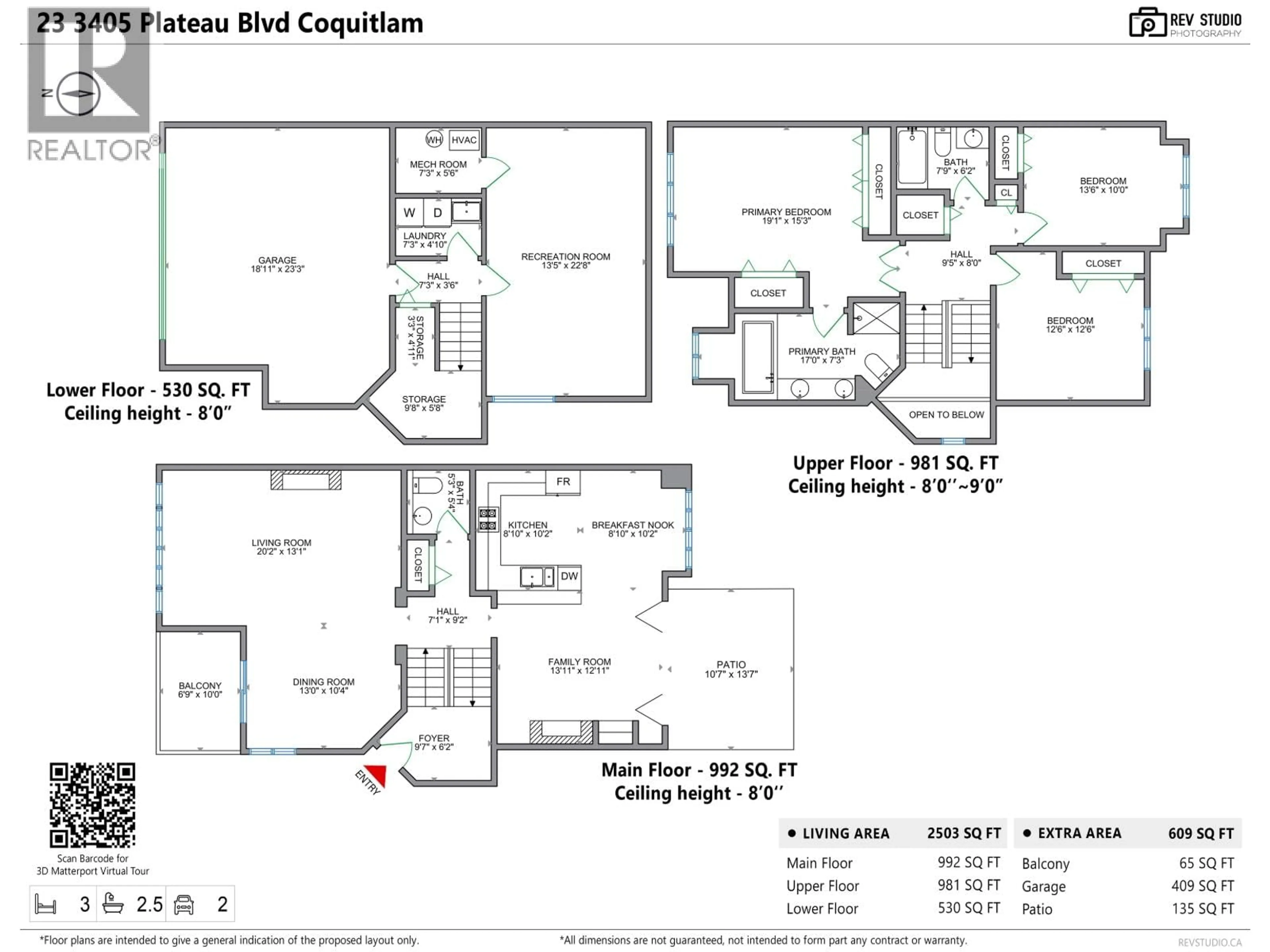 Floor plan for 3405 PLATEAU BOULEVARD, Coquitlam British Columbia V3E3L7