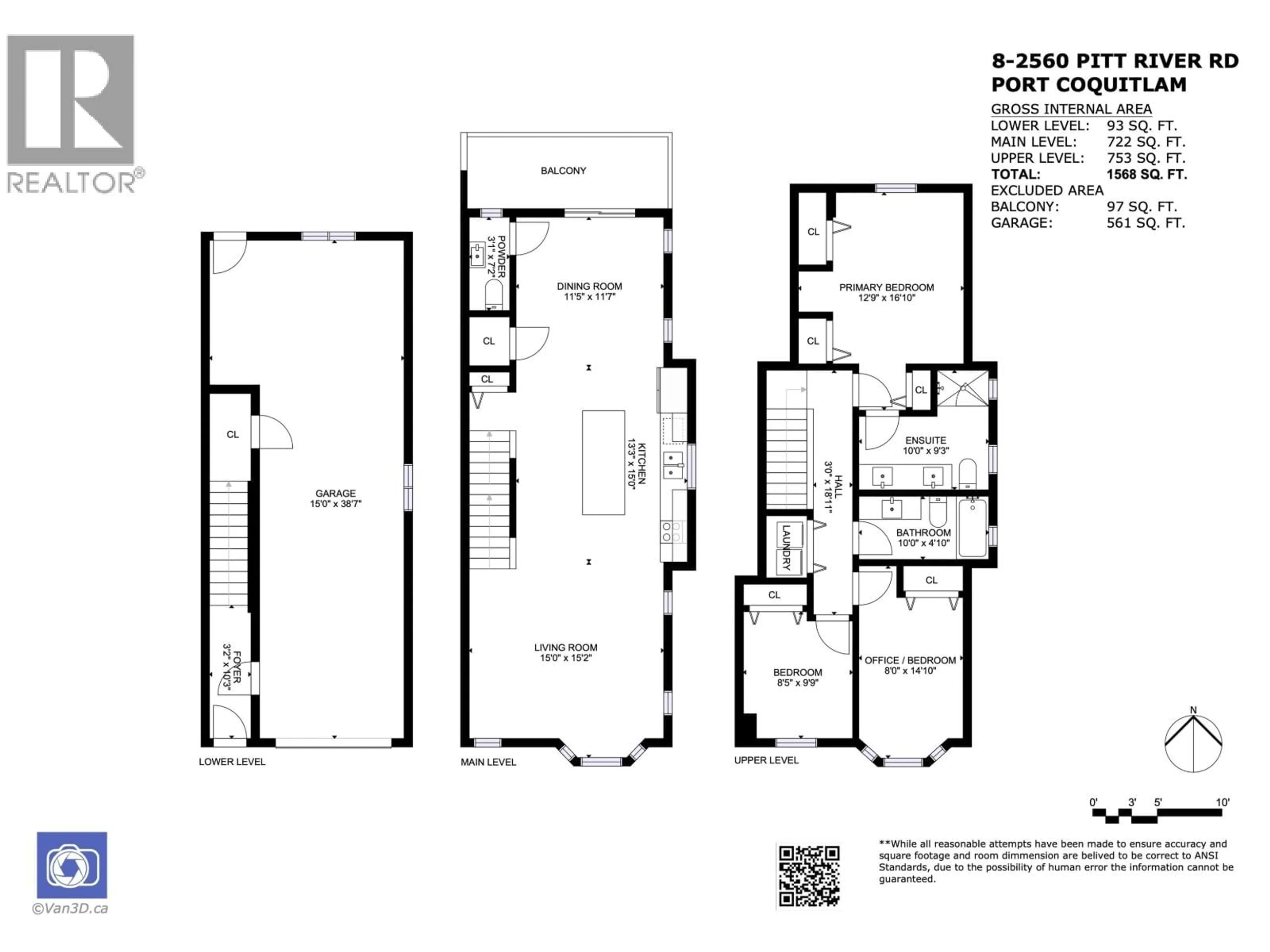 Floor plan for 8 - 2560 PITT RIVER ROAD, Port Coquitlam British Columbia V3C1R9