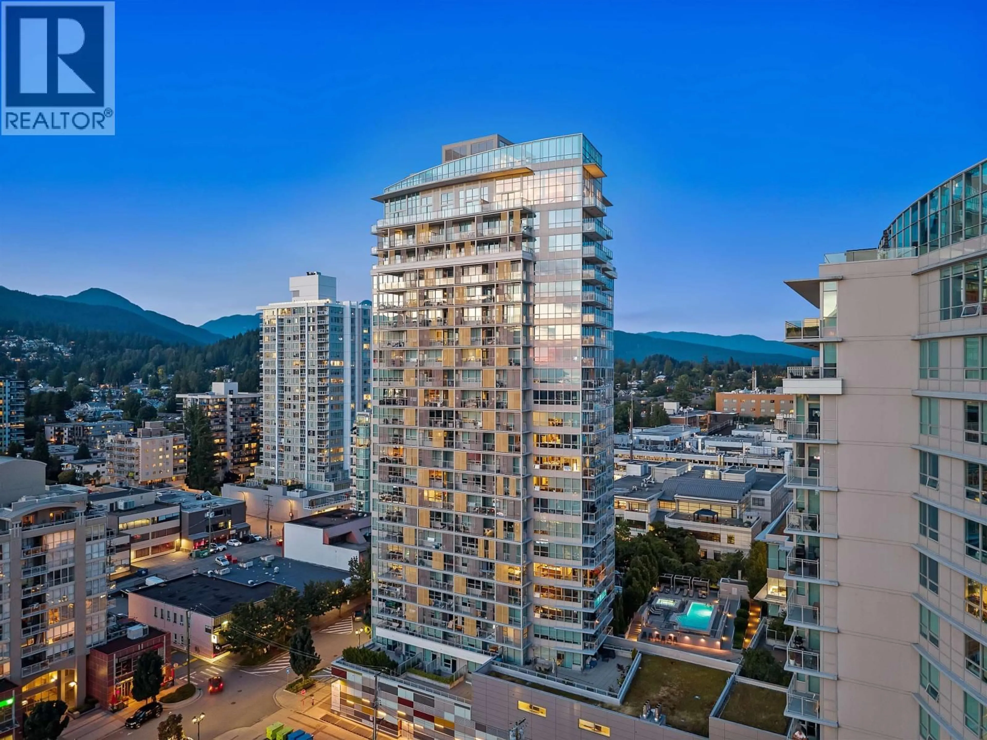 A pic from outside/outdoor area/front of a property/back of a property/a pic from drone, city buildings view from balcony for 704 - 125 14TH STREET, North Vancouver British Columbia V7L0E6