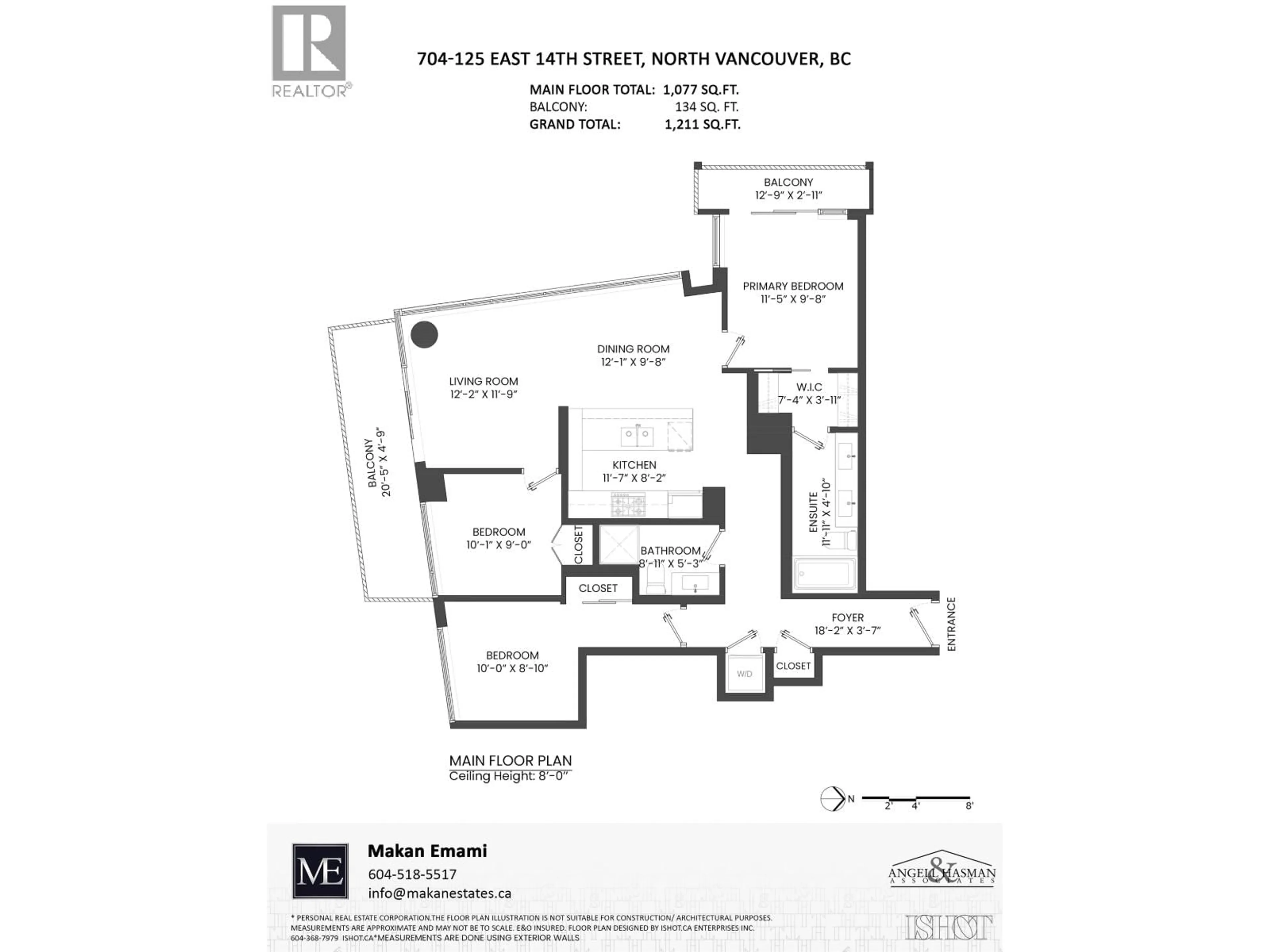 Floor plan for 704 - 125 14TH STREET, North Vancouver British Columbia V7L0E6