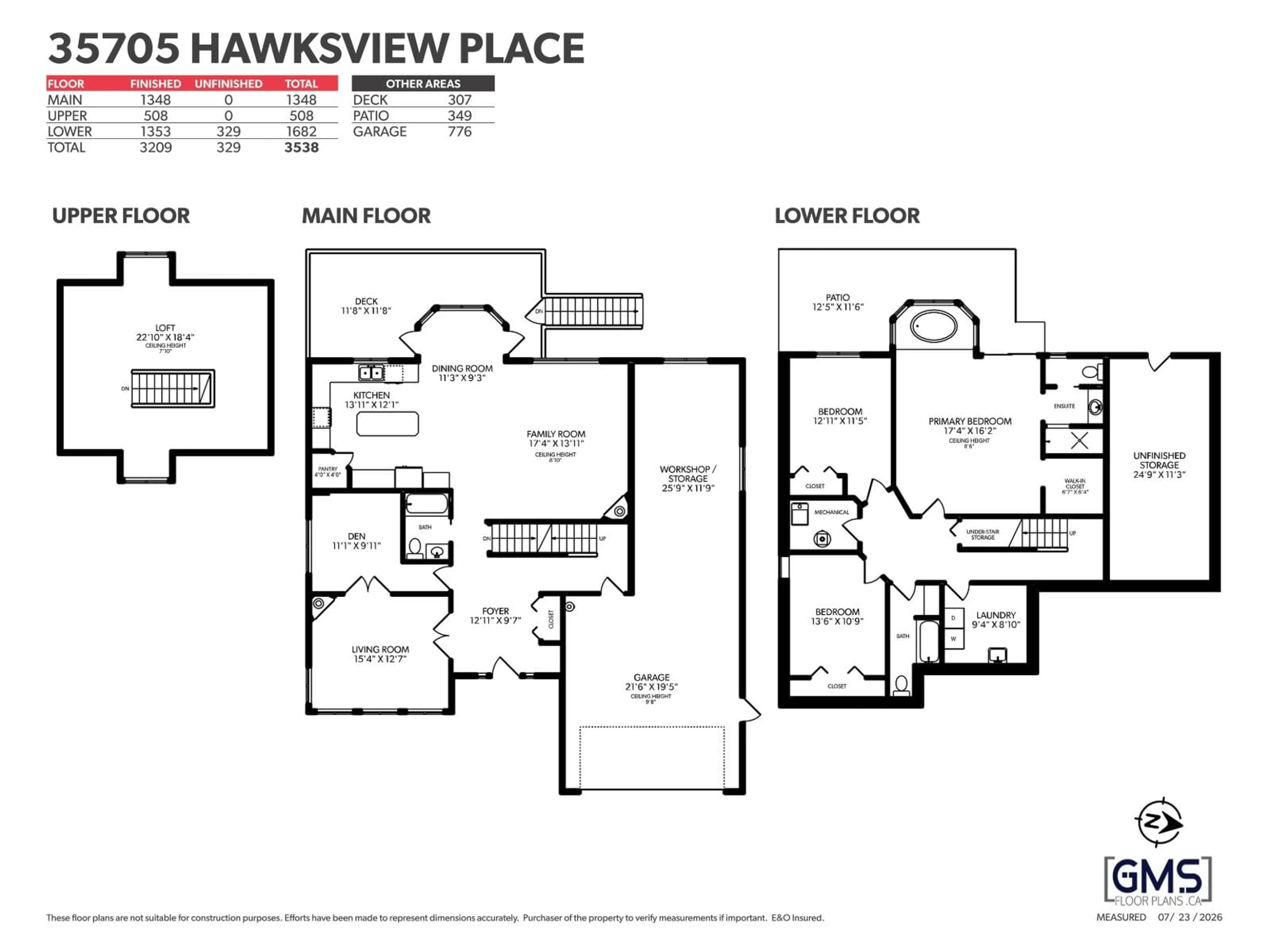 Floor plan for 35705 HAWKSVIEW PLACE, Abbotsford British Columbia V3G2Y1