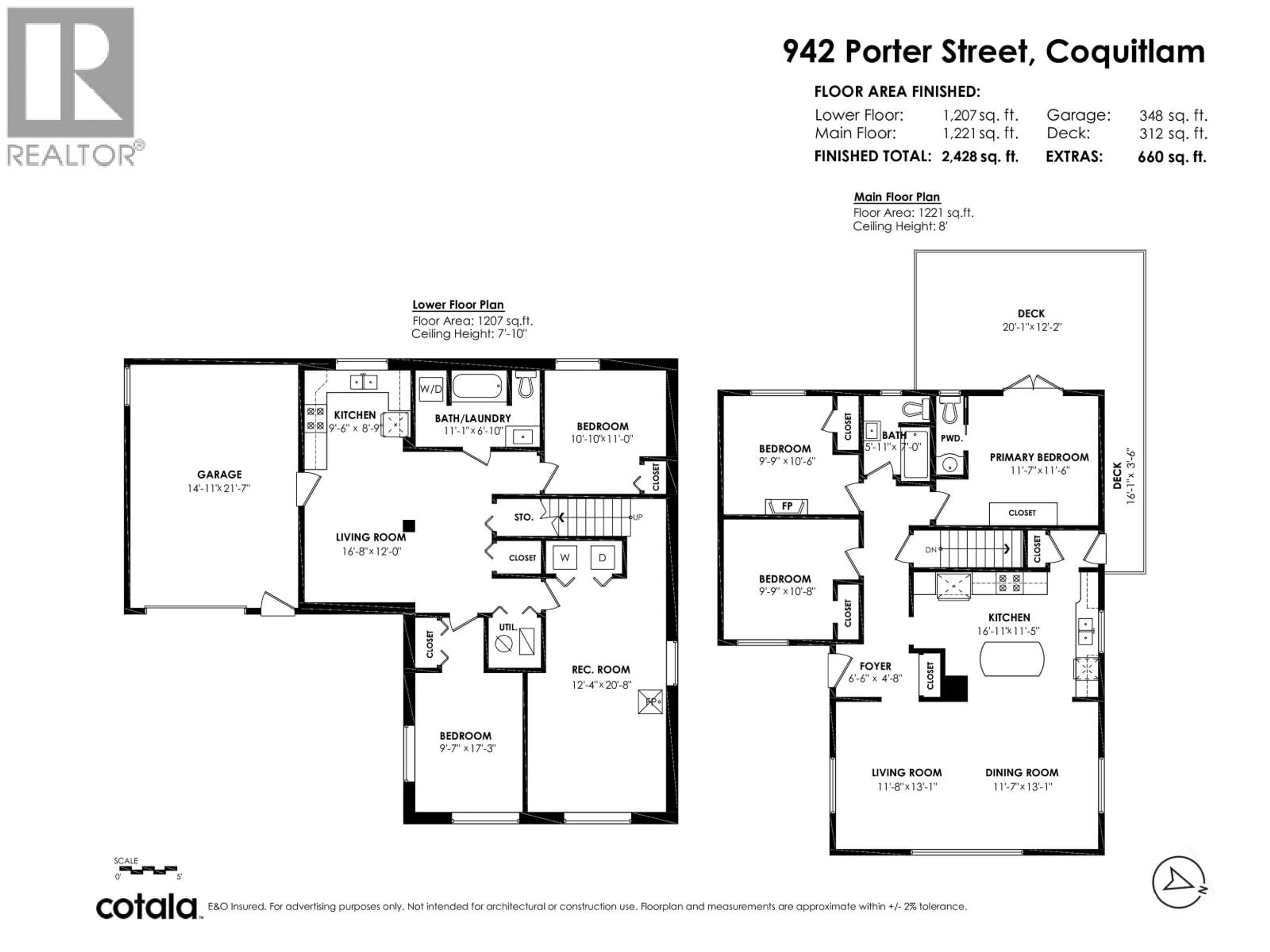 Floor plan for 942 PORTER STREET, Coquitlam British Columbia V3J5C2