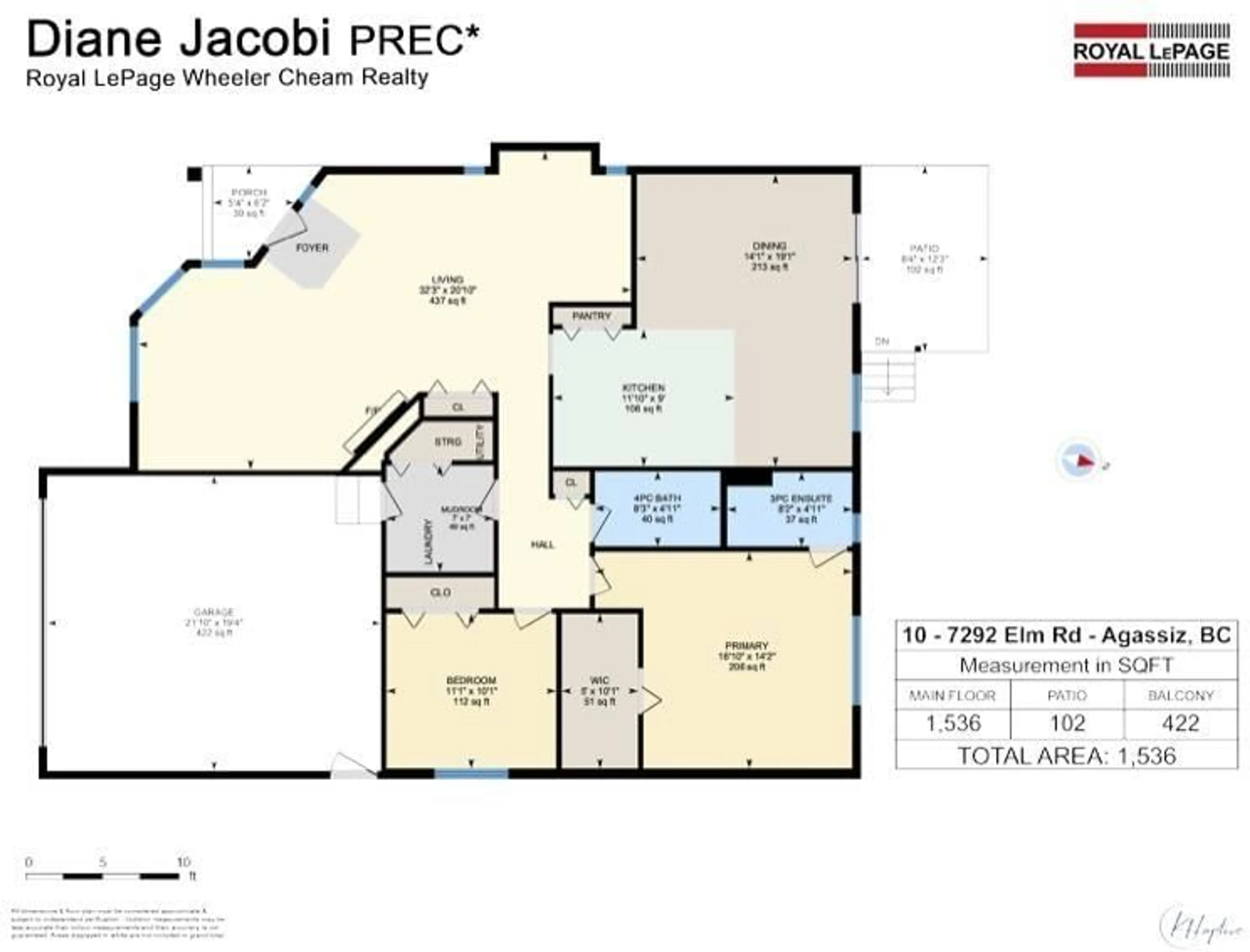 Floor plan for 10 - 7292 ELM ROAD, Agassiz British Columbia V0M1A2
