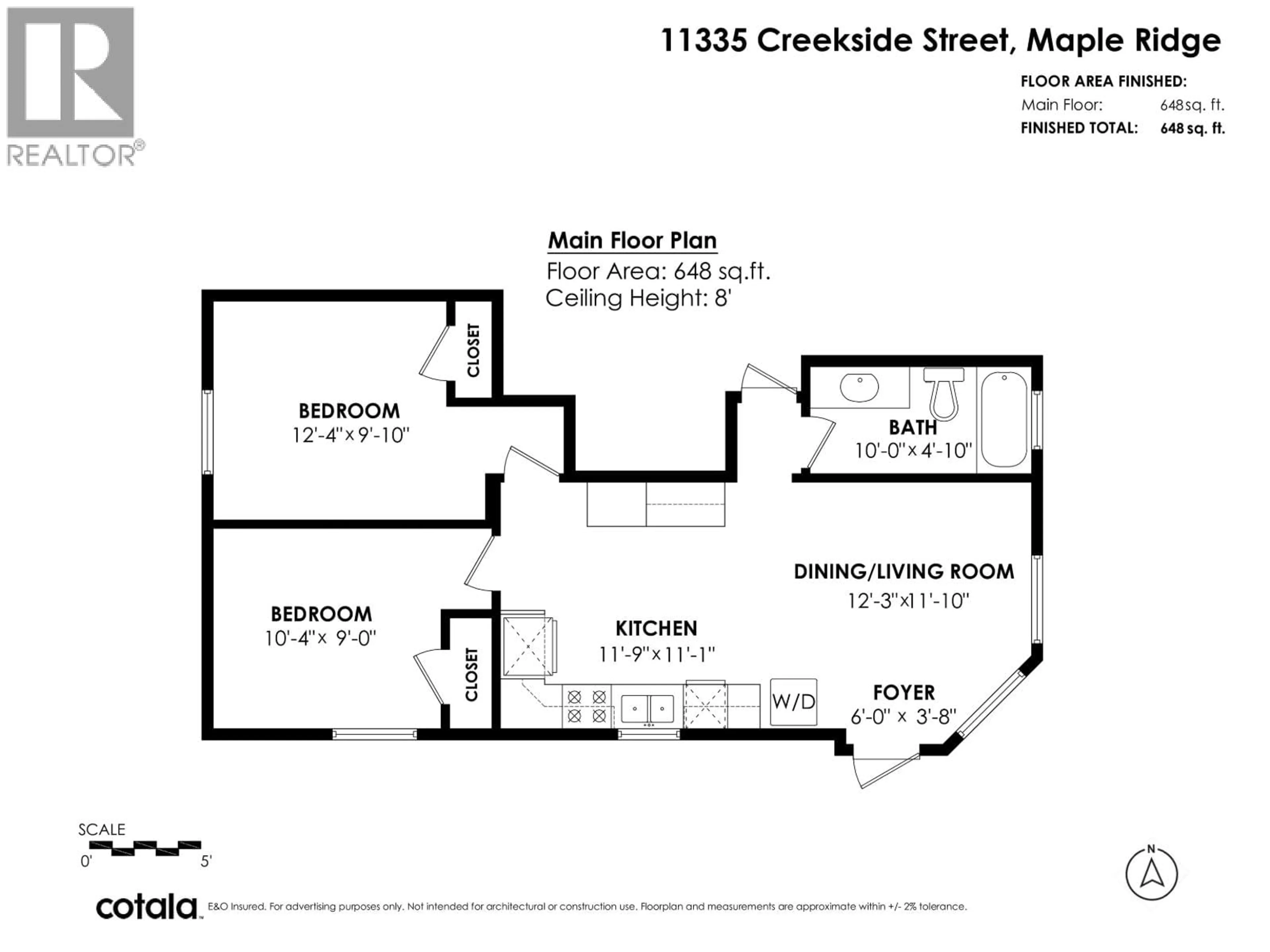 Floor plan for 11335 CREEKSIDE STREET, Maple Ridge British Columbia V2W0C7