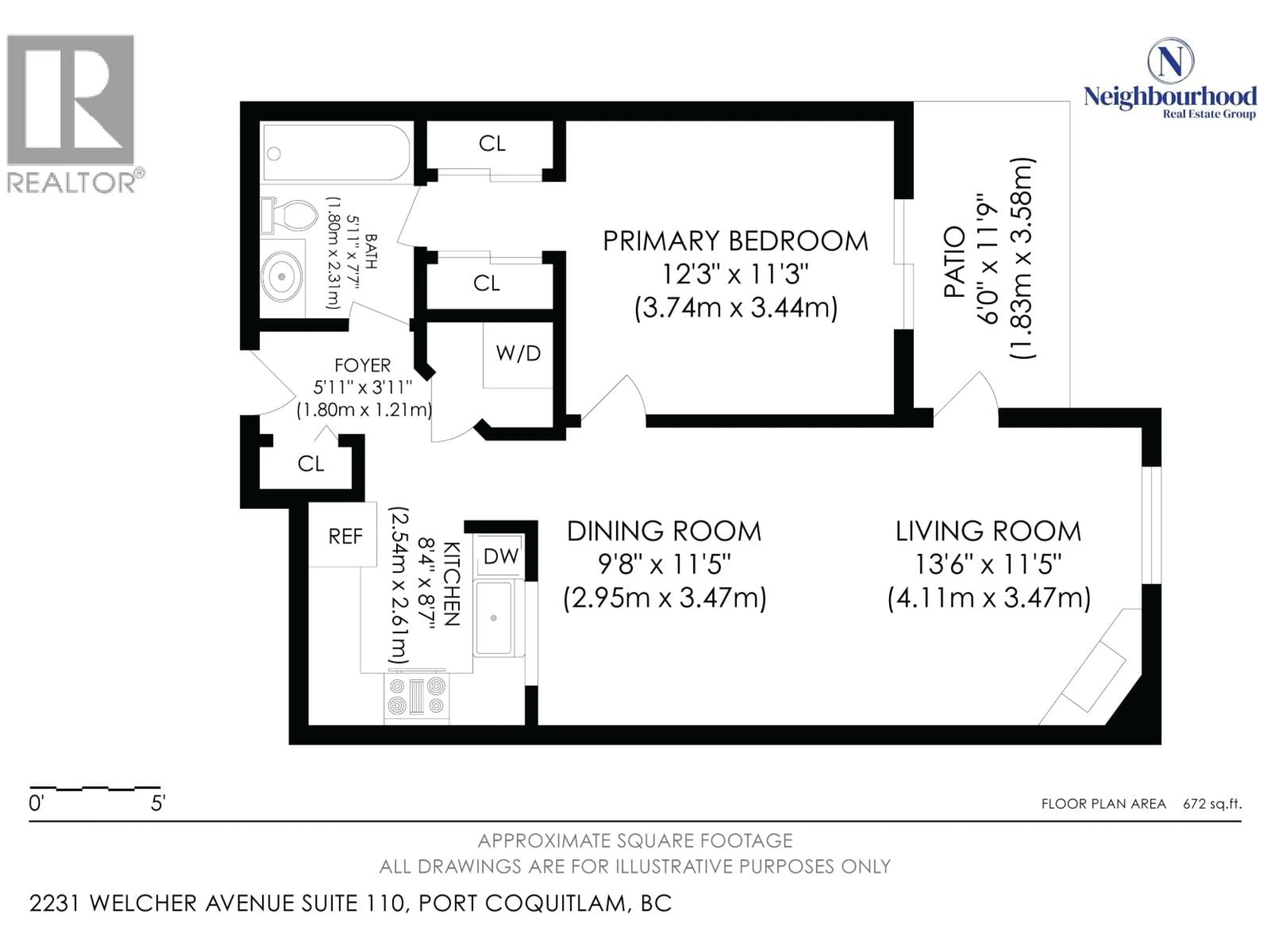 Floor plan for 110 - 2231 WELCHER AVENUE, Port Coquitlam British Columbia V3C6H5
