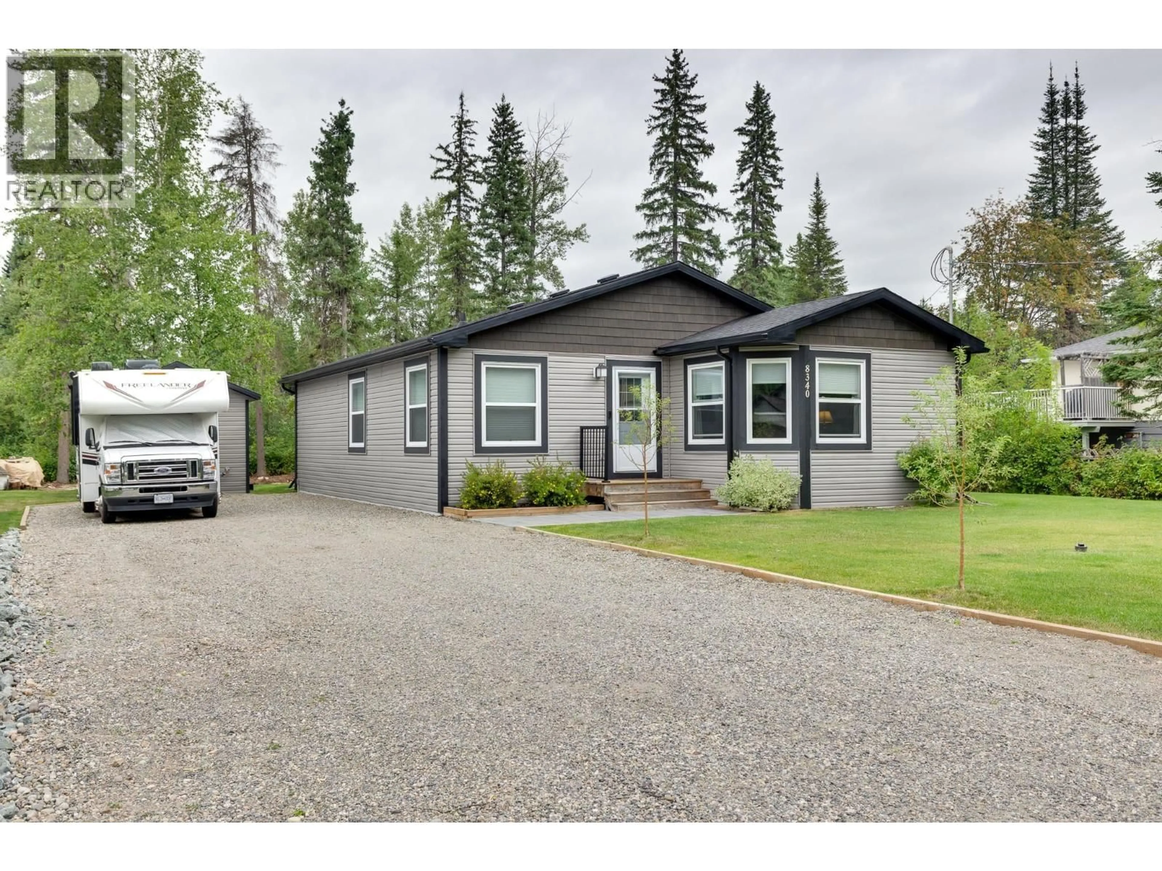 Home with vinyl exterior material, street for 8340 CANTLE DRIVE, Prince George British Columbia V2N6N3