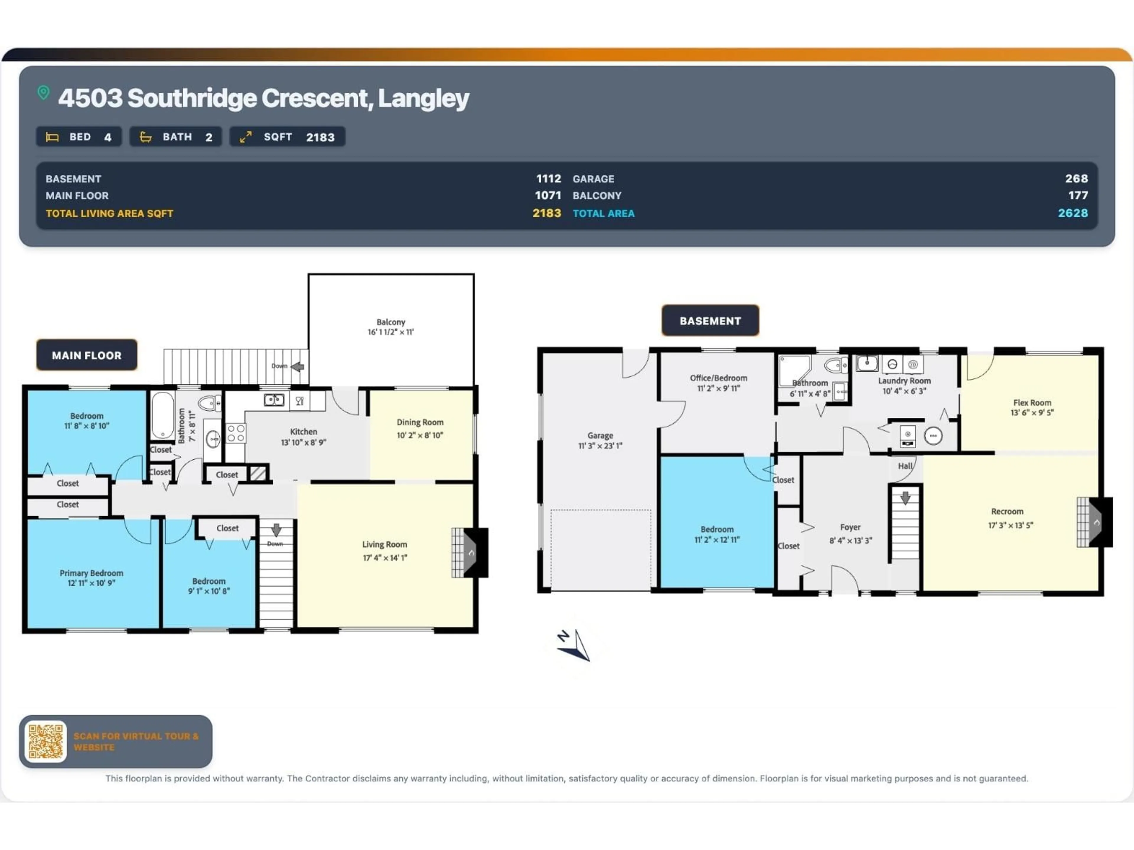 Floor plan for 4503 SOUTHRIDGE CRESCENT, Langley British Columbia V3A4N7