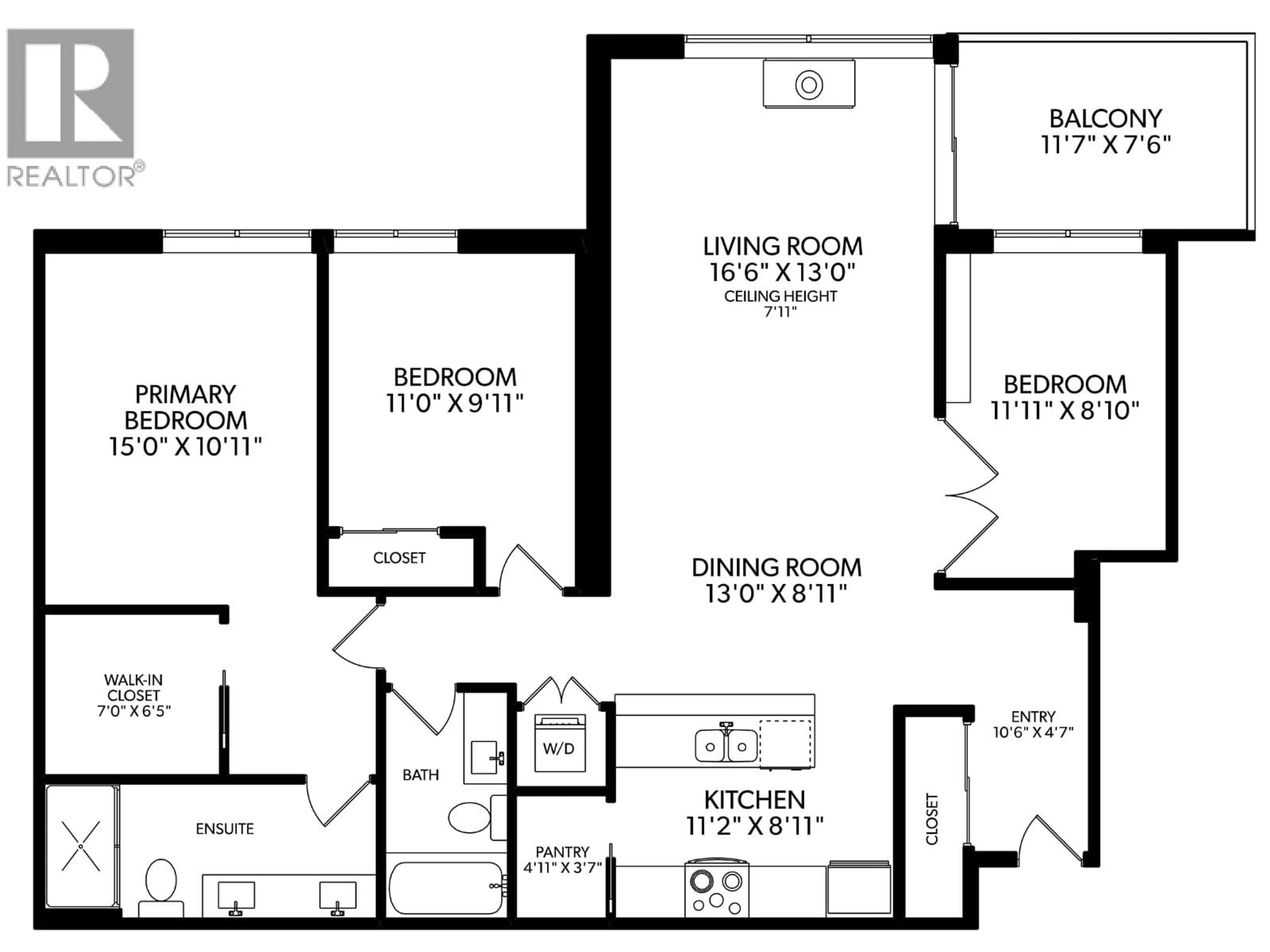 Floor plan for 1404 - 288 UNGLESS WAY, Port Moody British Columbia V3H0C9
