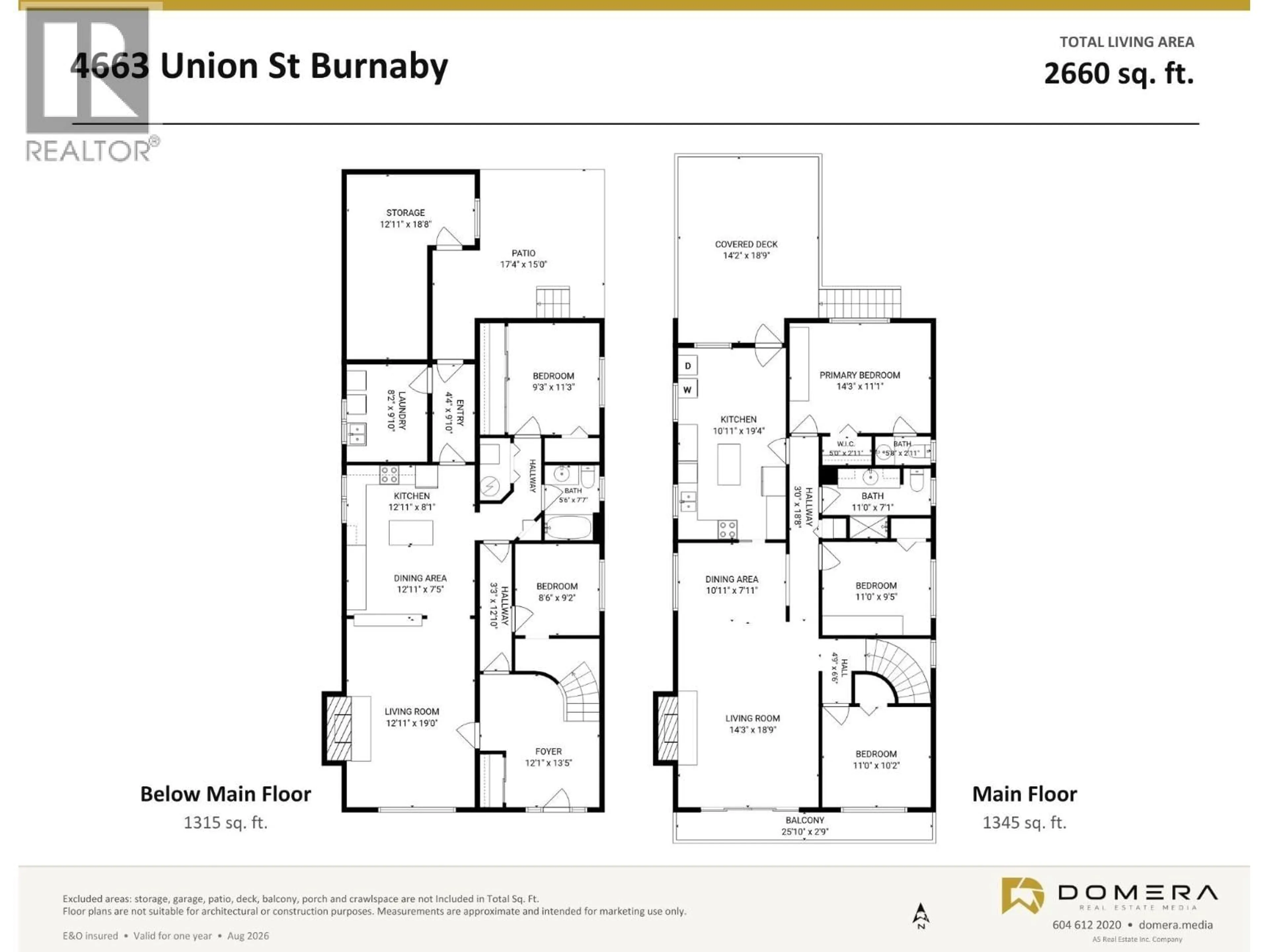 Floor plan for 4663 UNION STREET, Burnaby British Columbia V5C2Y2